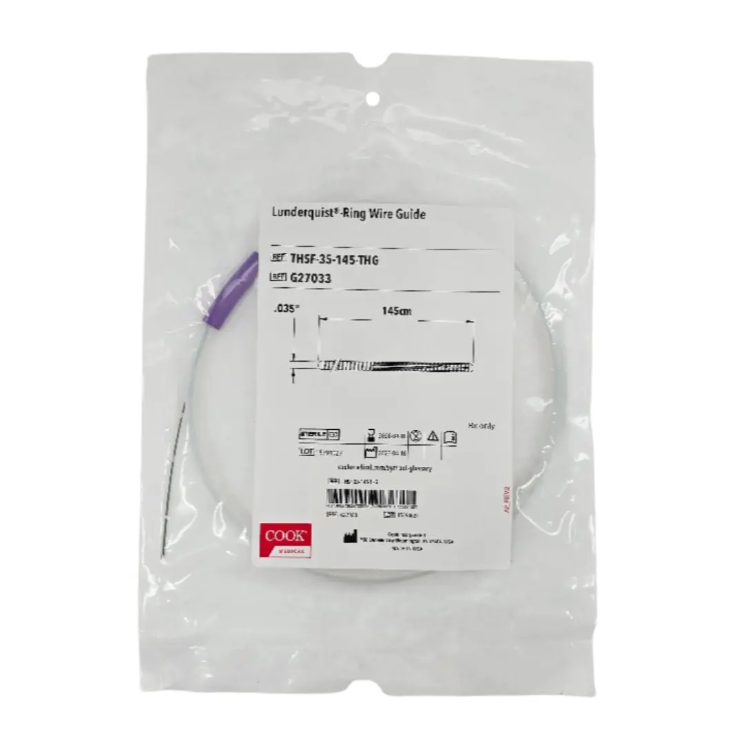Cook Medical G27033 Lunderquist-Ring Torque Wire Guide 0.035" x 145cm Straight