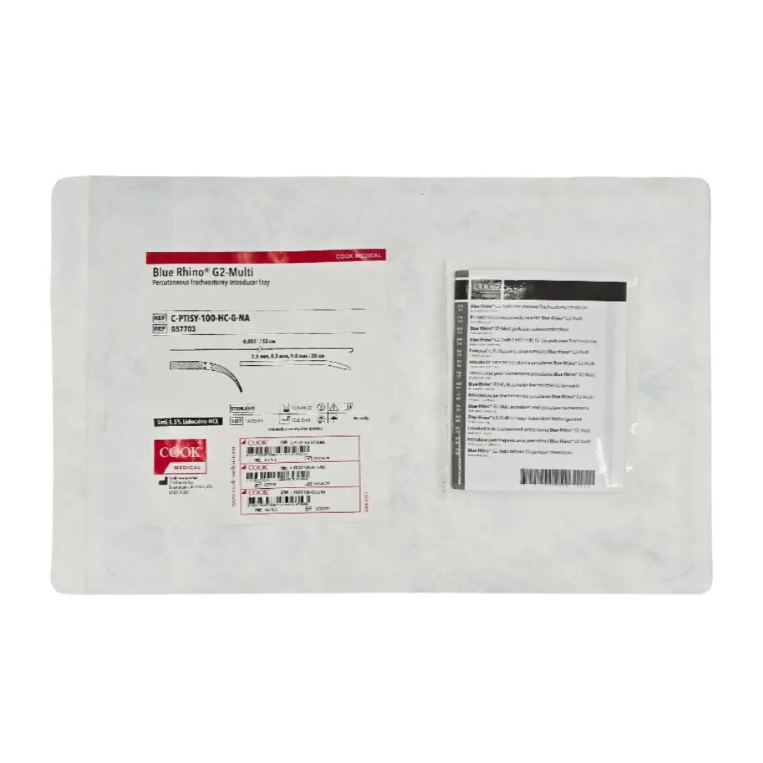 Cook Medical G57703 Blue Rhino G2-Multi Percutaneous Tracheostomy Introducer Tray 1/EA