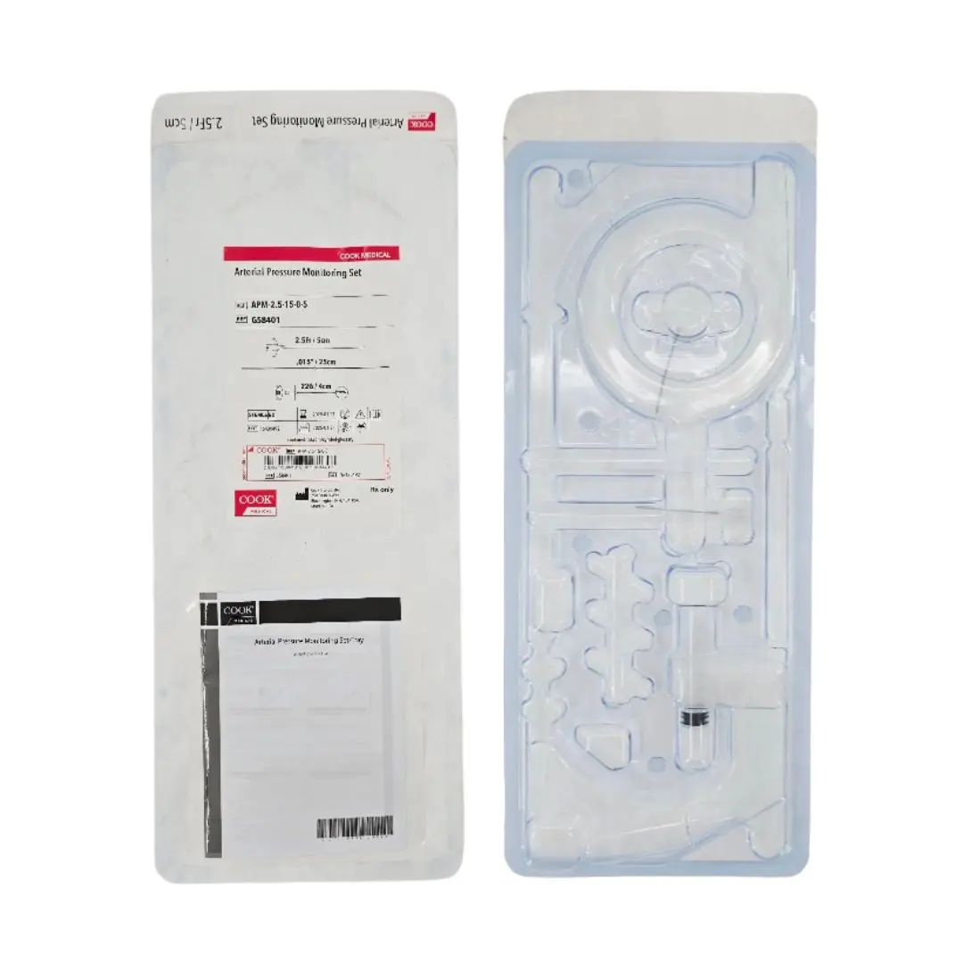 Cook Medical G58401 Arterial Pressure Monitoring Set 2.5F x 5cm, 22G, 0.015" 1/EA