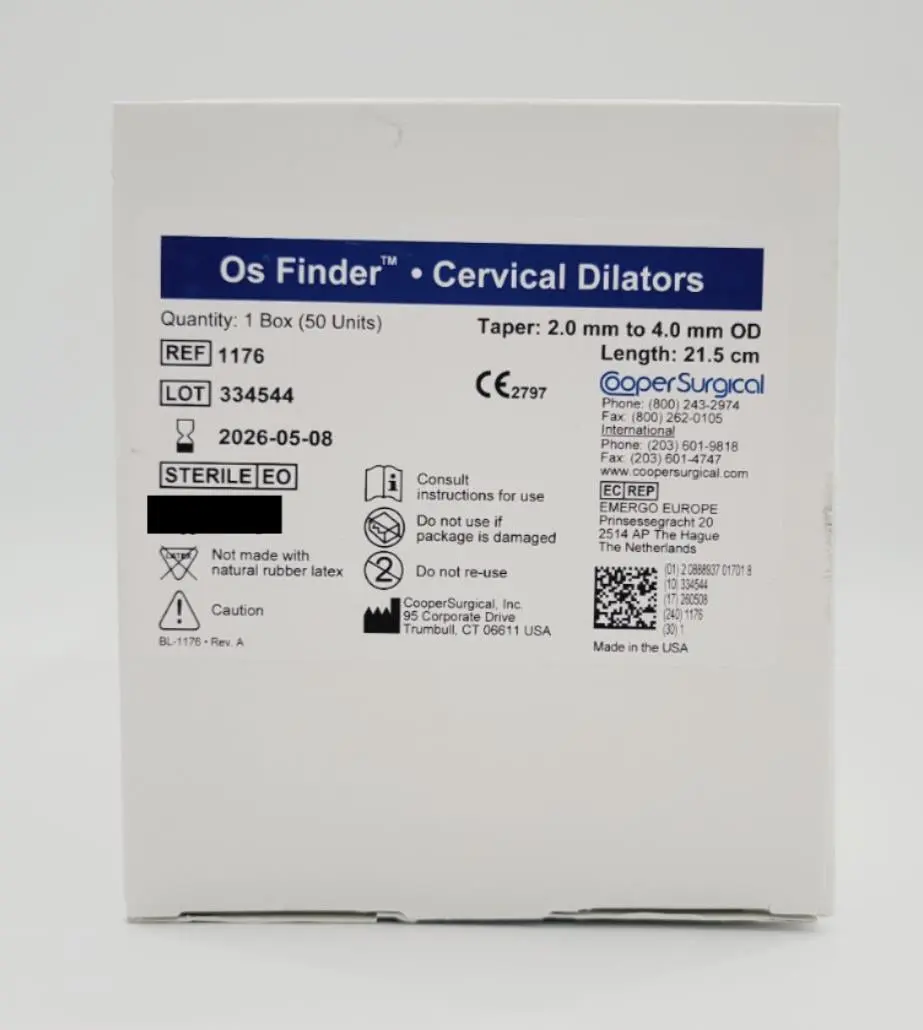 Cooper Surgical 1176 OS Cervical Dilator 2.0mm to 4.0mm 21.5cm BX/50 - Image 2