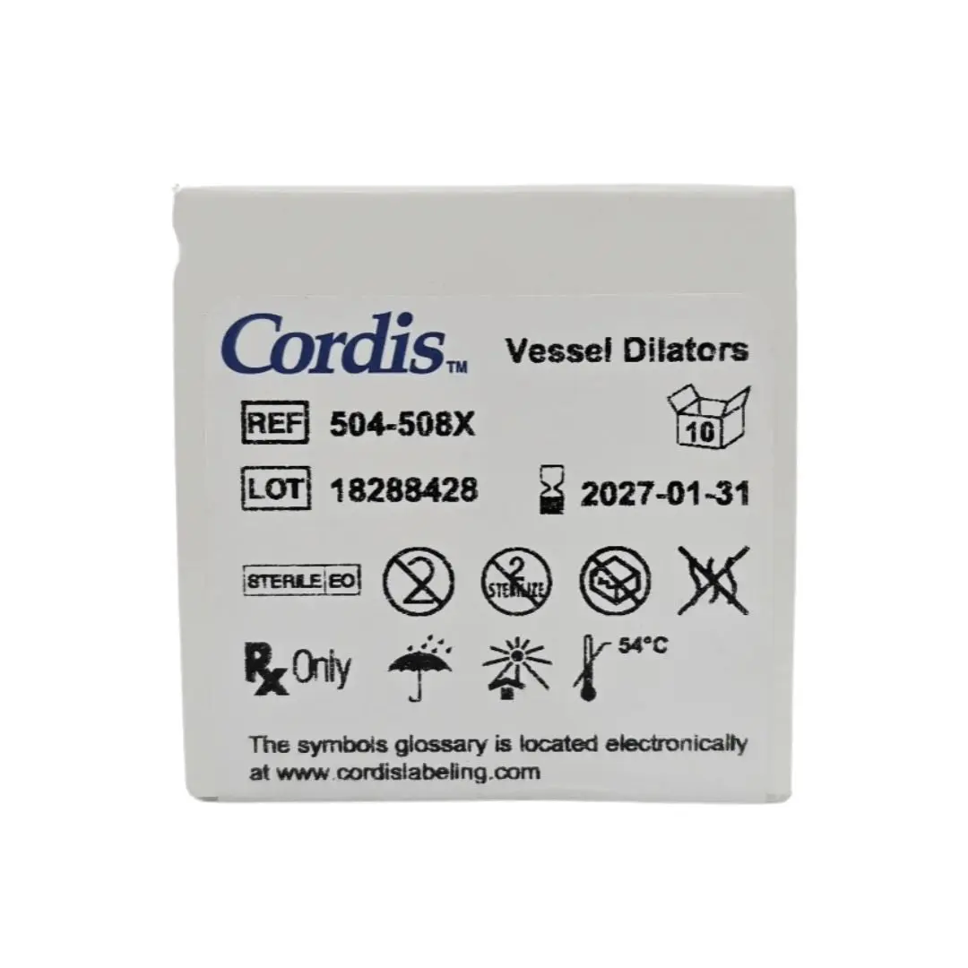 Cordis 504-508X Vessel Dilators 8F x 17cm .038" BX/10
