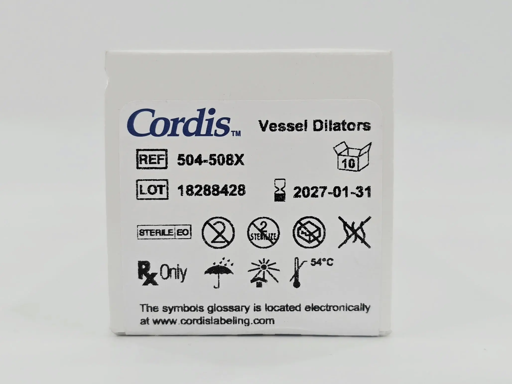 Cordis 504-508X Vessel Dilators 8F x 17cm .038" BX/10 - Image 3