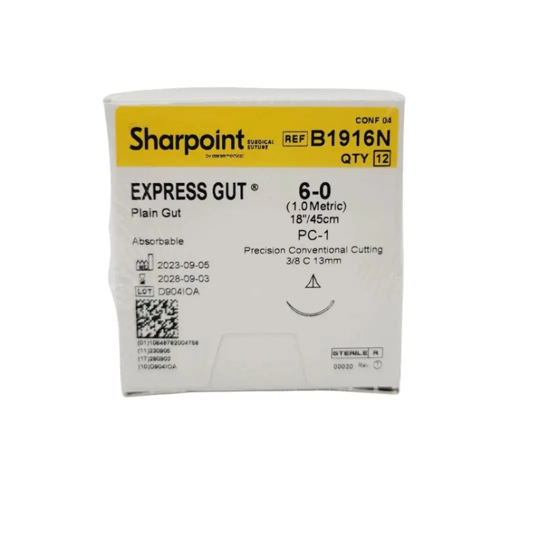 Corza Medical Sharpoint B1916N 6-0 Suture 18", Box of 12
