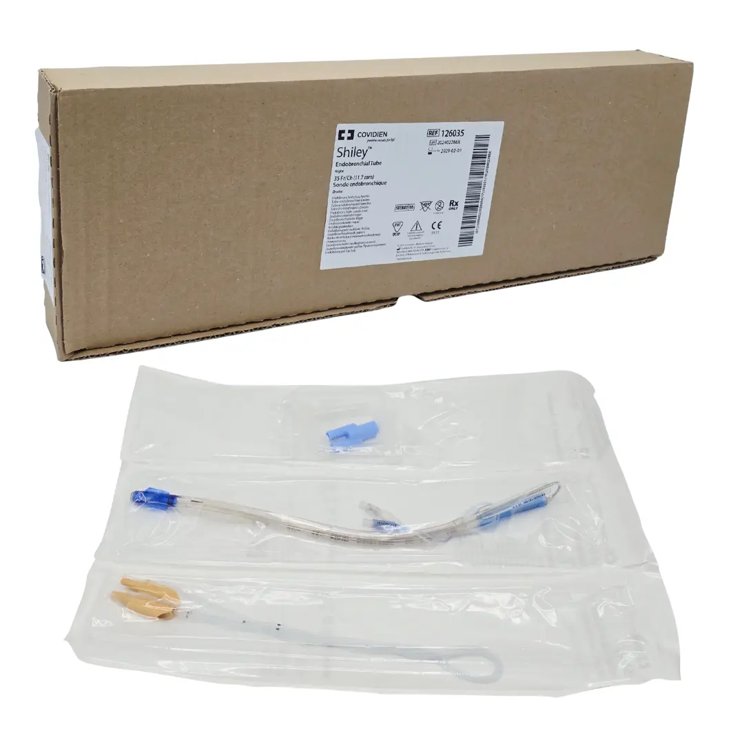 Covidien 126035 Right Endobronchial Tube Kit 35 Fr w/ Suction Cath & Accessories
