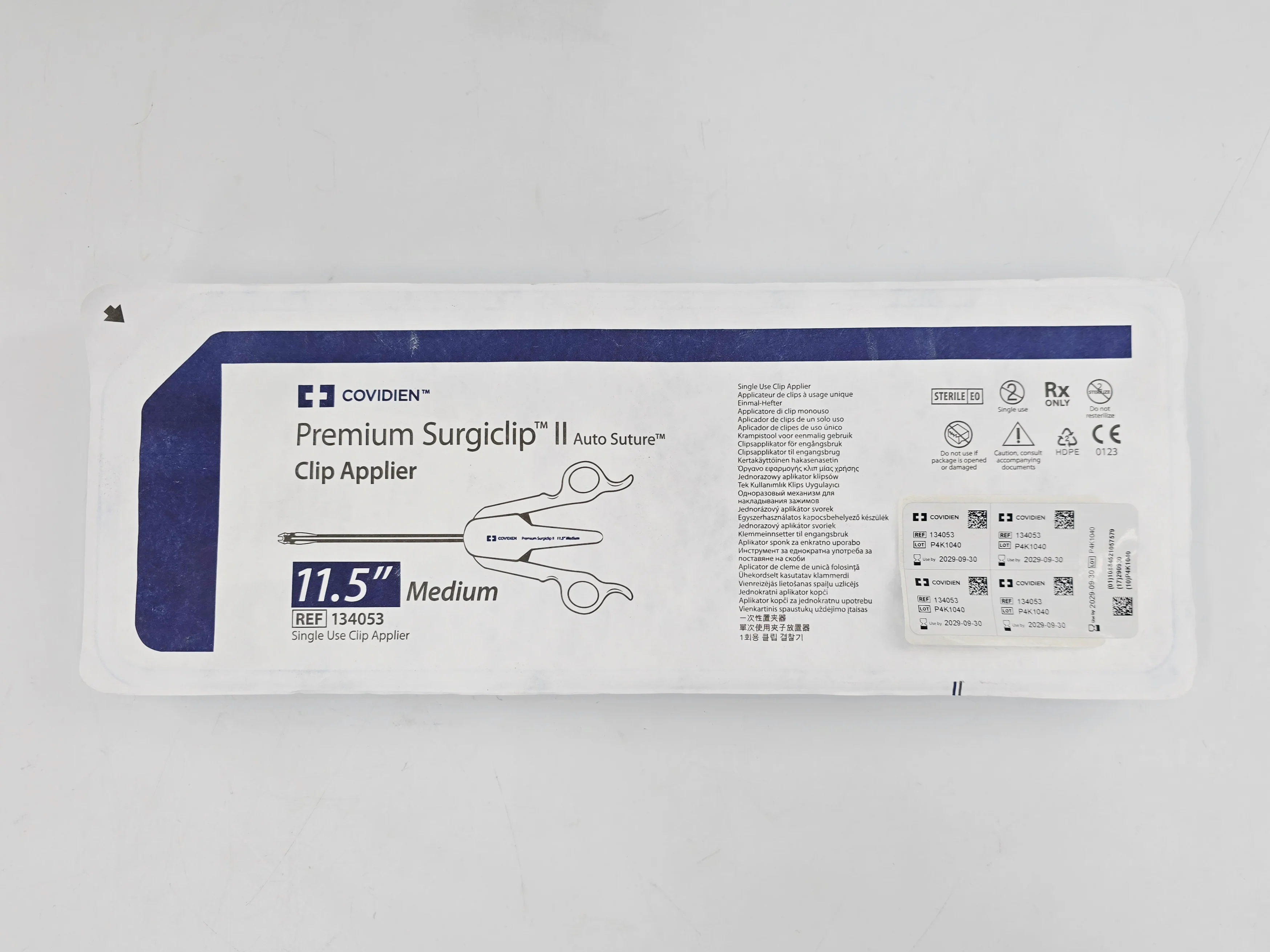 Covidien 134053 Premium Surgiclip II Auto Suture Clip Applier 11.5" Medium 1/EA - Image 2