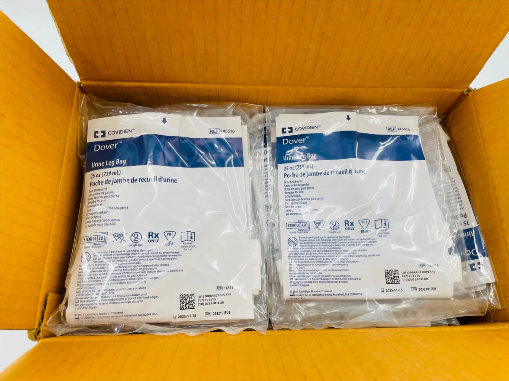 Covidien 145516 Dover Urine Leg Bag 25oz BX/50 - Image 2