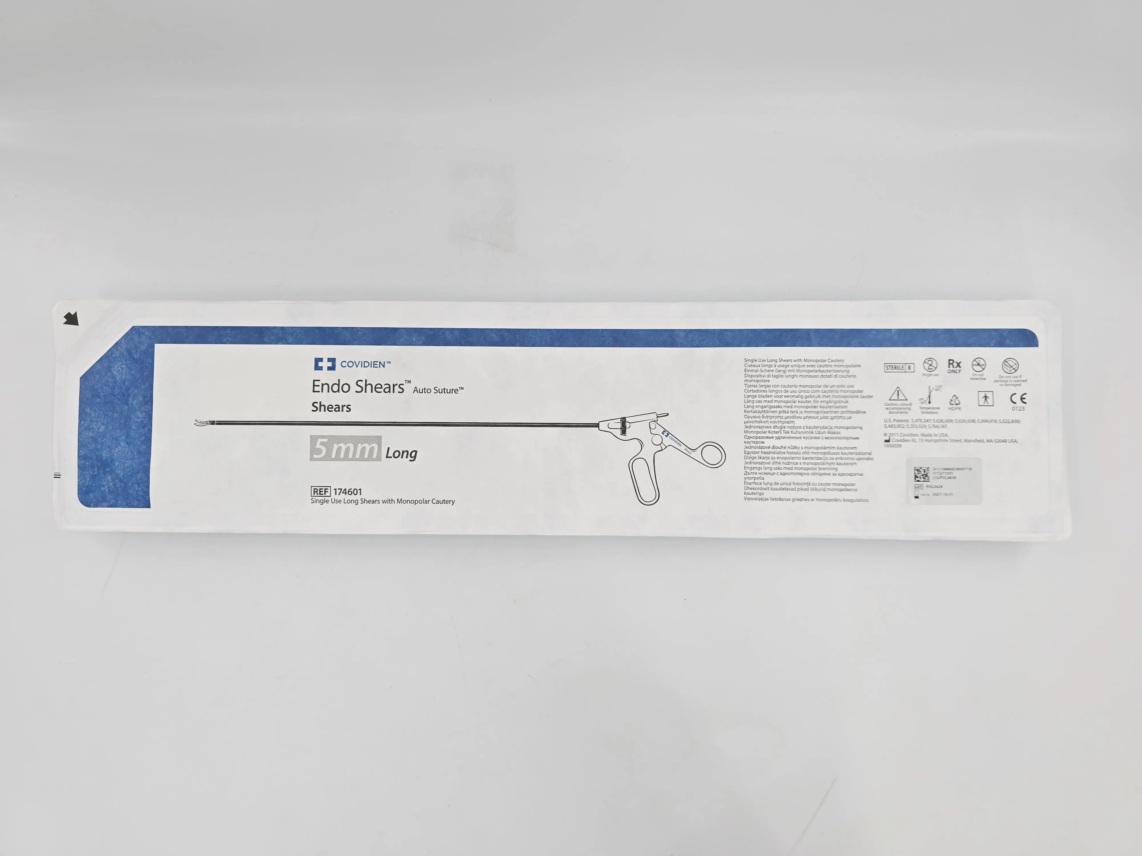 Covidien 174601 Endo Shears Auto Suture 5mm Long Shears 1/EA - Image 2