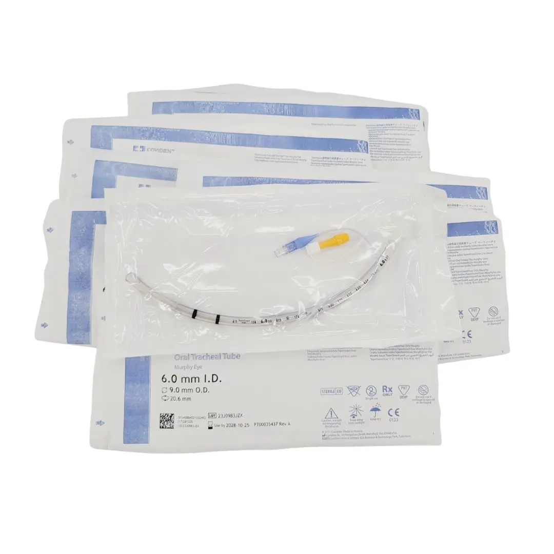 Covidien 18865 Shiley Taper Guard Evac Oral Tracheal Tube Murphy Eye 10PK