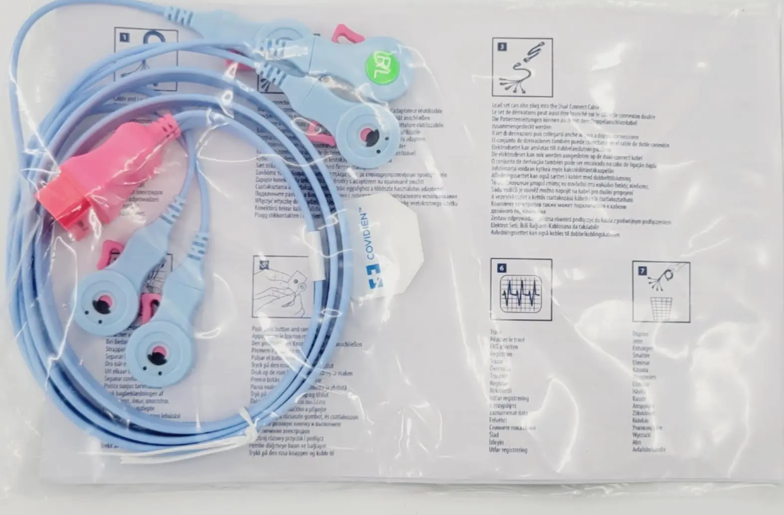 Covidien 33136RT36 Kendall DL Disposable Lead Set 3' BX/10 - Image 2