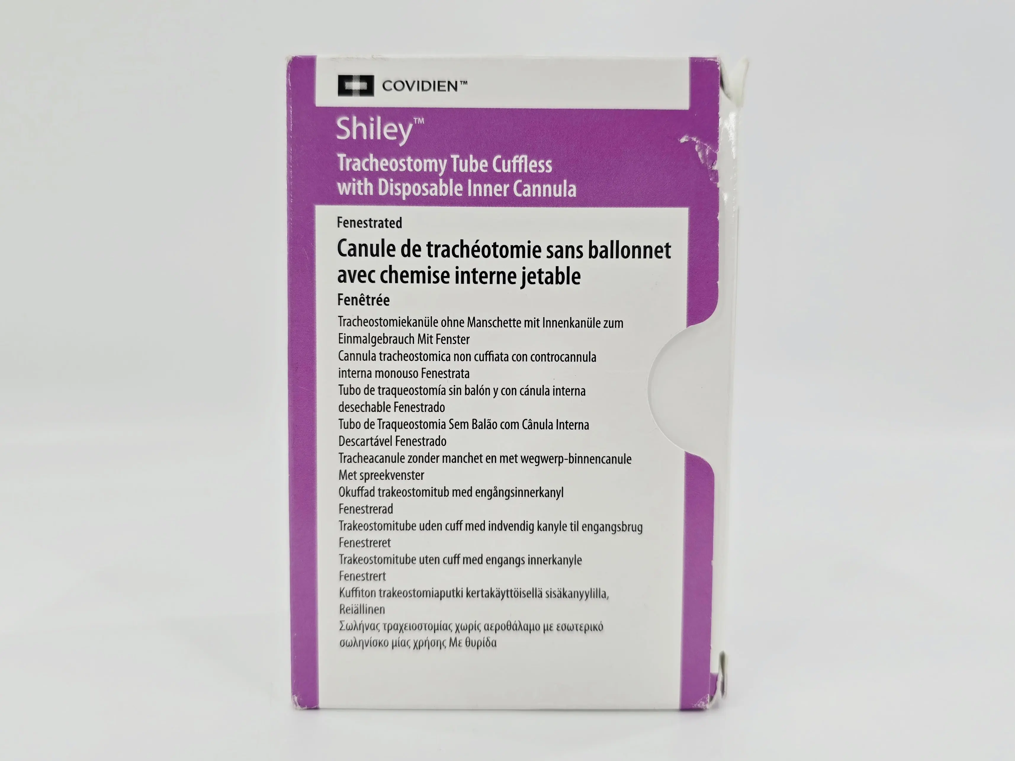 Covidien 4DCFN Shiley Tracheostomy Tube Cuffless w/ Disposable Inner Cannula Fenestrated - Image 3