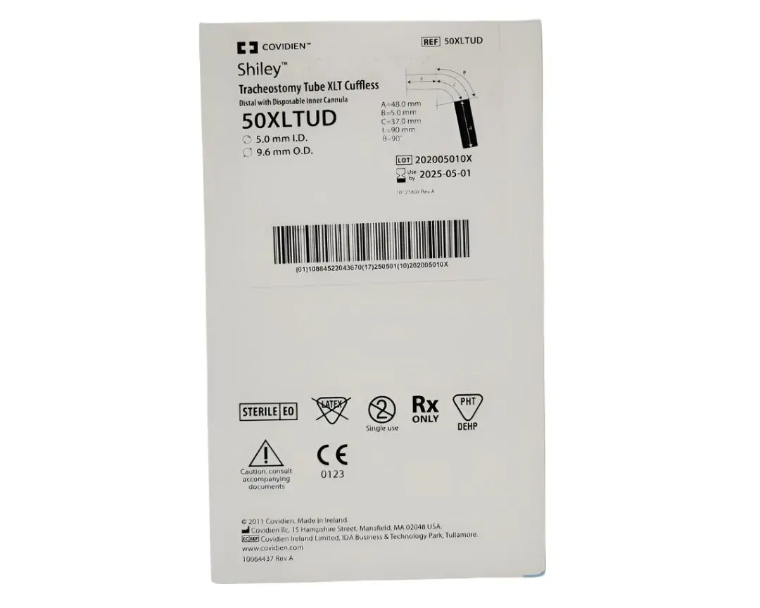 Covidien 50XLTCD Shiley Tracheostomy Tube XLT Cuffed w/ Disposable Inner Cannula - Image 4