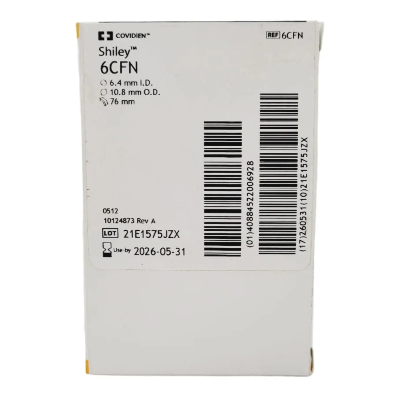 Covidien 6CFN Shiley Tracheotomy Tube Cuffless w/ Inner Cannula