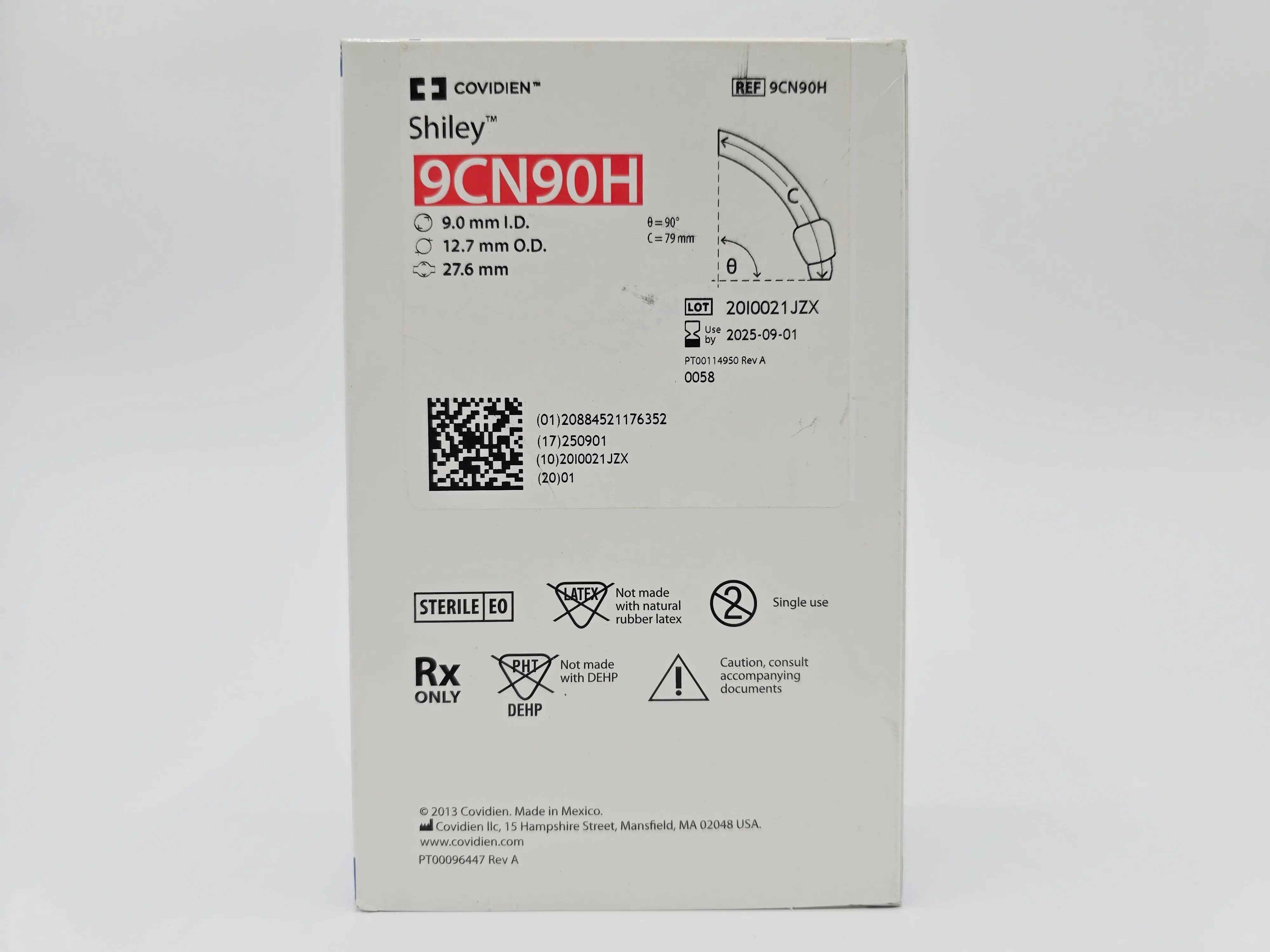 Covidien 9CN90H Shiley Adult Flexibile Tracheostomy Tube w/ TaperGuard Cuff - Image 2