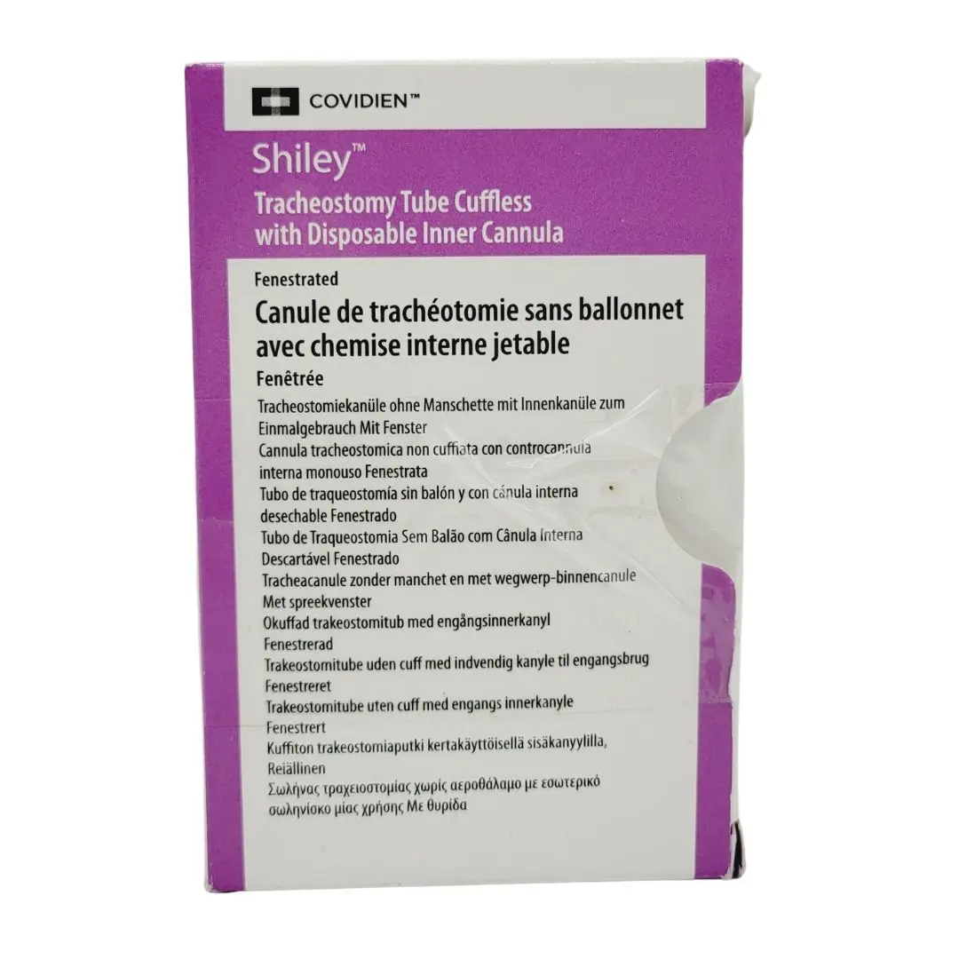 Covidien 6DCFN Shiley Tracheostomy Tube Cuffless w/ Disposable Inner Cannula - Image 2