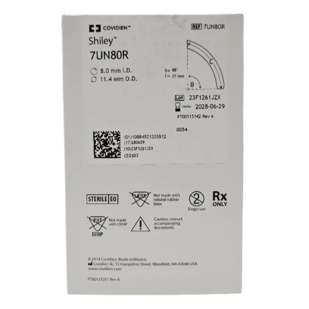 Covidien 7UN80R Shiley Adult Flexibile Tracheostomy Tube Cuffless