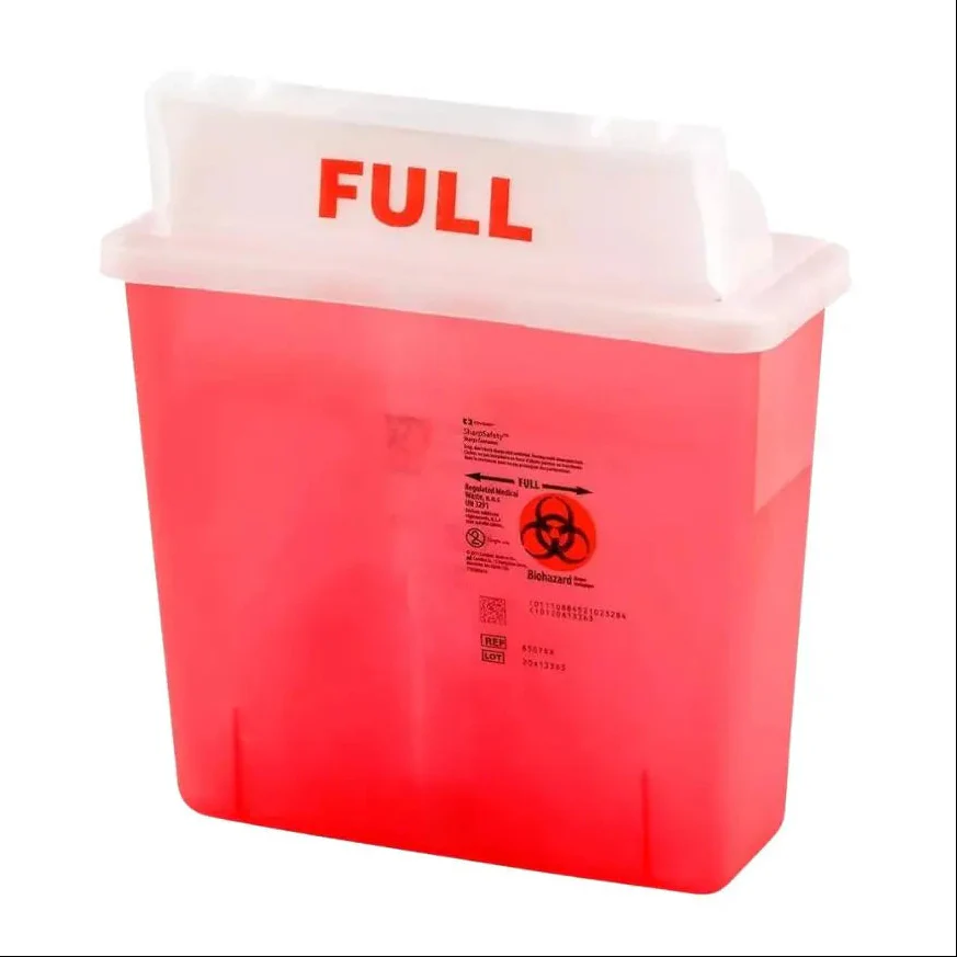 Covidien 8507SA SharpSafety Safety In Room Sharps Container 5qt CS/20
