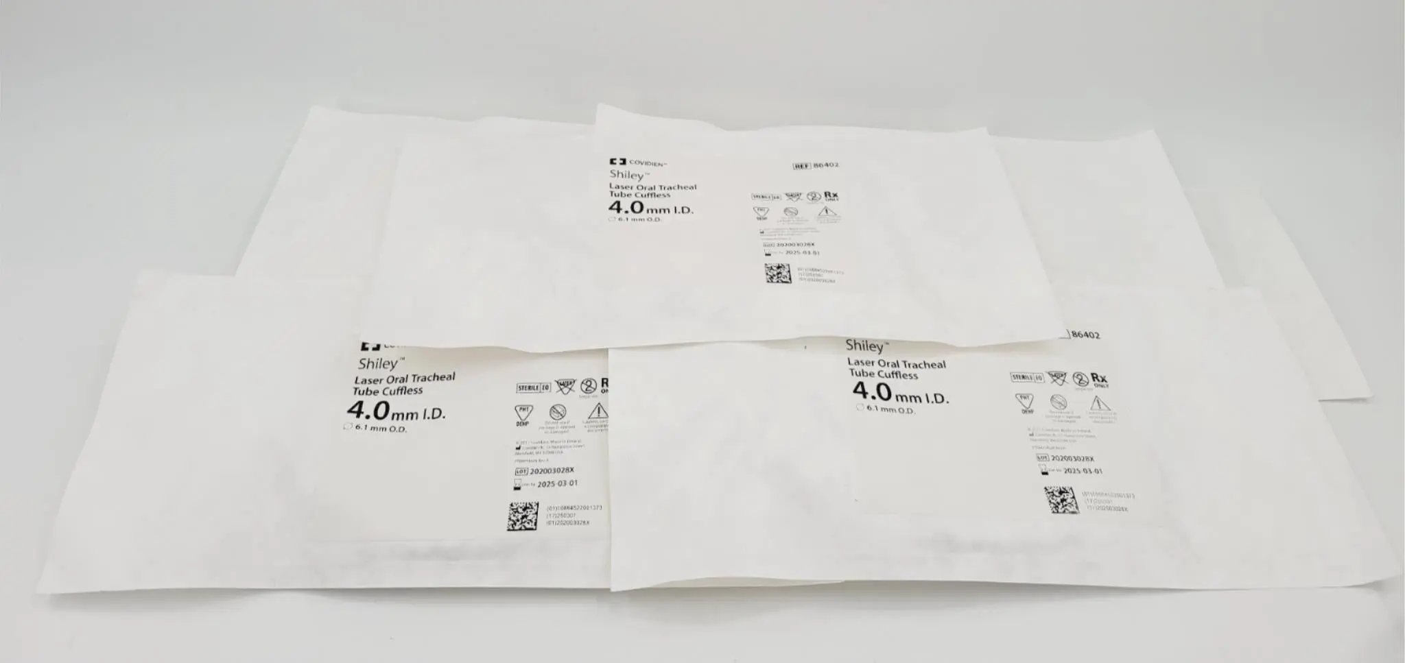 Covidien 86402 Shiley Laser Oral Tracheal Tube Cuffless 4.0mm 6.1mm 5PK - Image 2