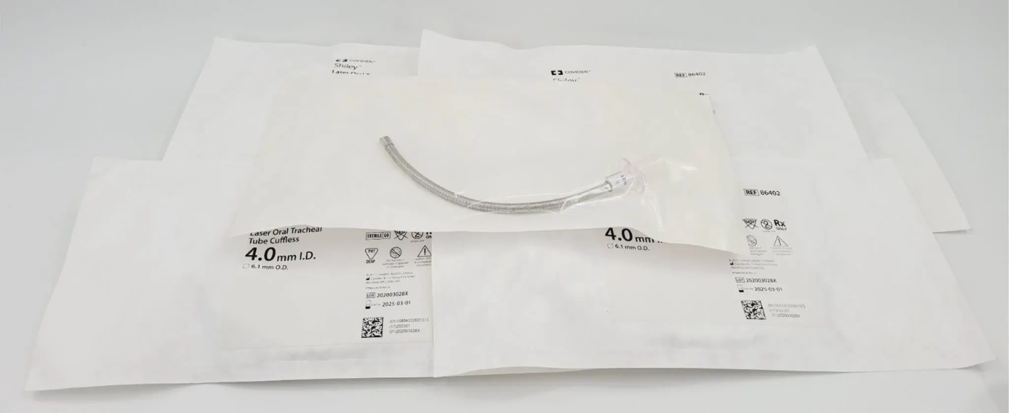 Covidien 86402 Shiley Laser Oral Tracheal Tube Cuffless 4.0mm 6.1mm 5PK - Image 3