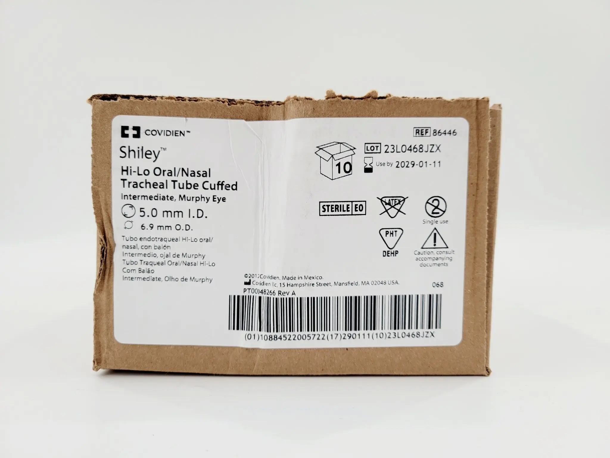Covidien 86446 Shiley Hi-Lo Oral/Nasal Endo-Tracheal Tube Cuffed, 5mm I.D. BX/10 - Image 2