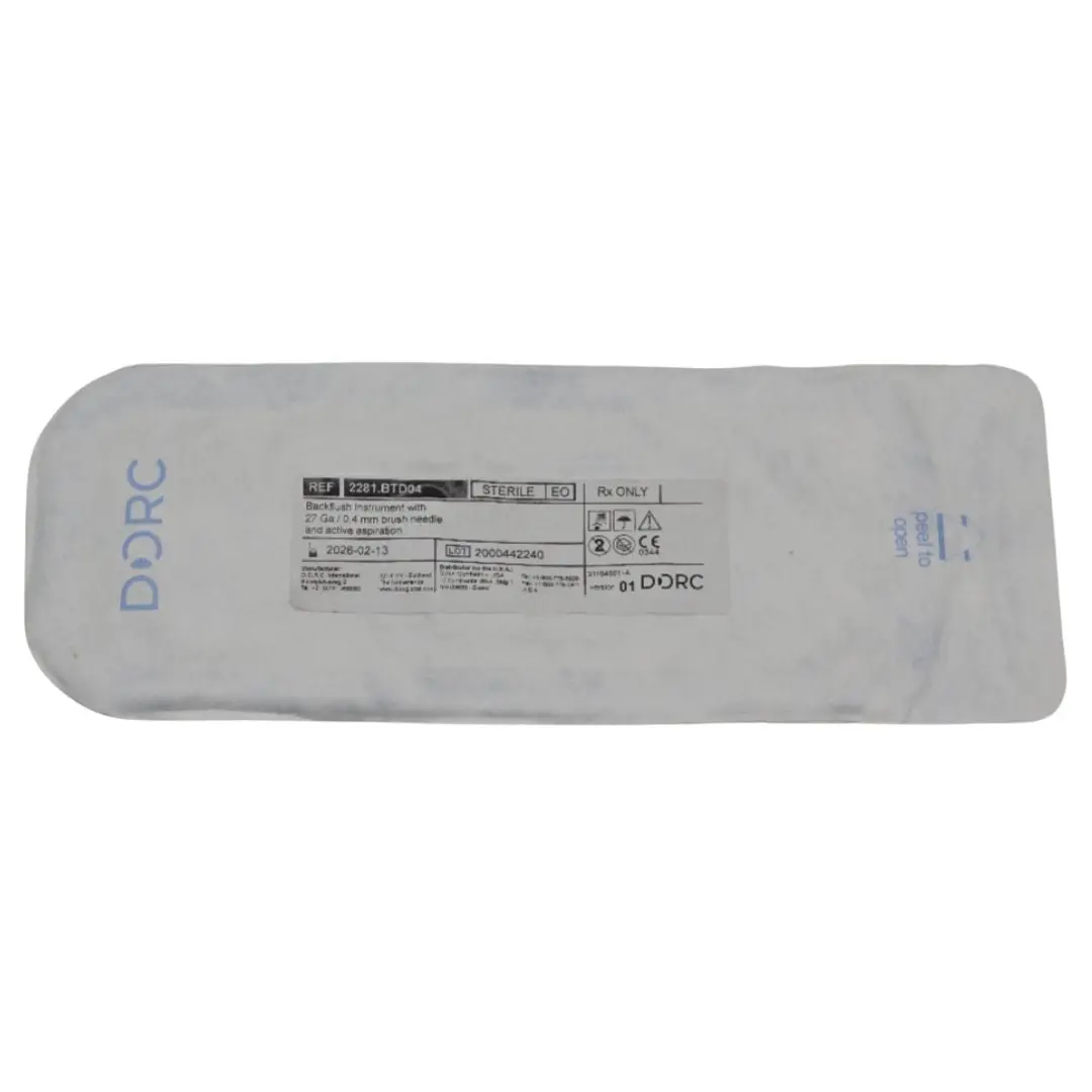 D.O.R.C 2281.BTD04 Backflush Instrument with 27 Ga / 0.4mm brush needle and active aspiration