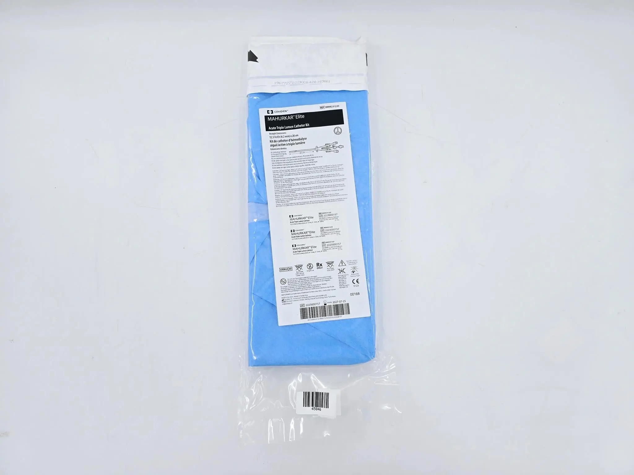 Covidien 8888231220 MAHURKAR Elite Acute Triple Lumen Catheter Kit 4.2mm x 20cm - Image 2