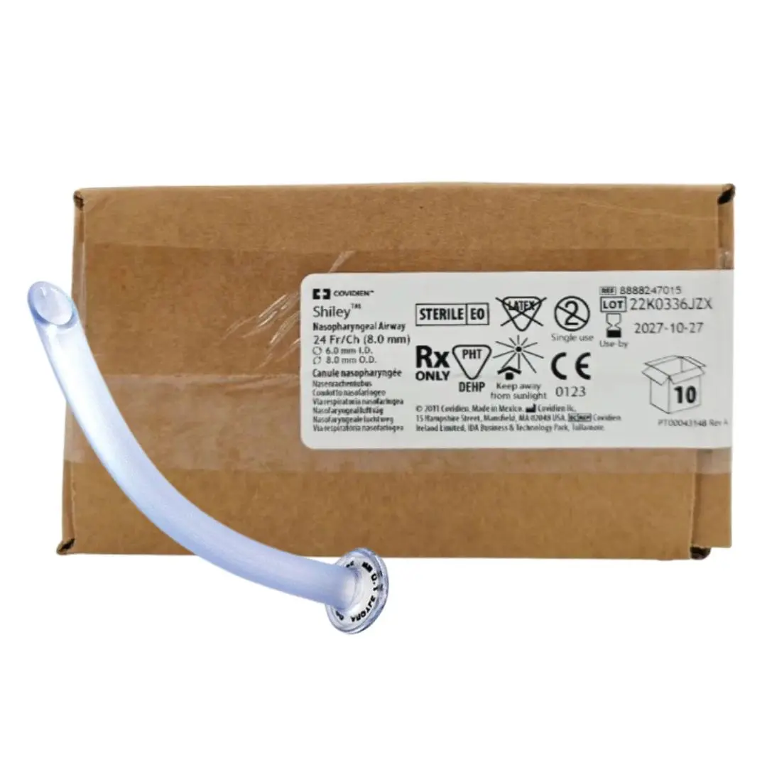 Covidien 8888247015 Shiley Nasopharyngeal Airway 24Fr/Ch (8.0mm) CS/10