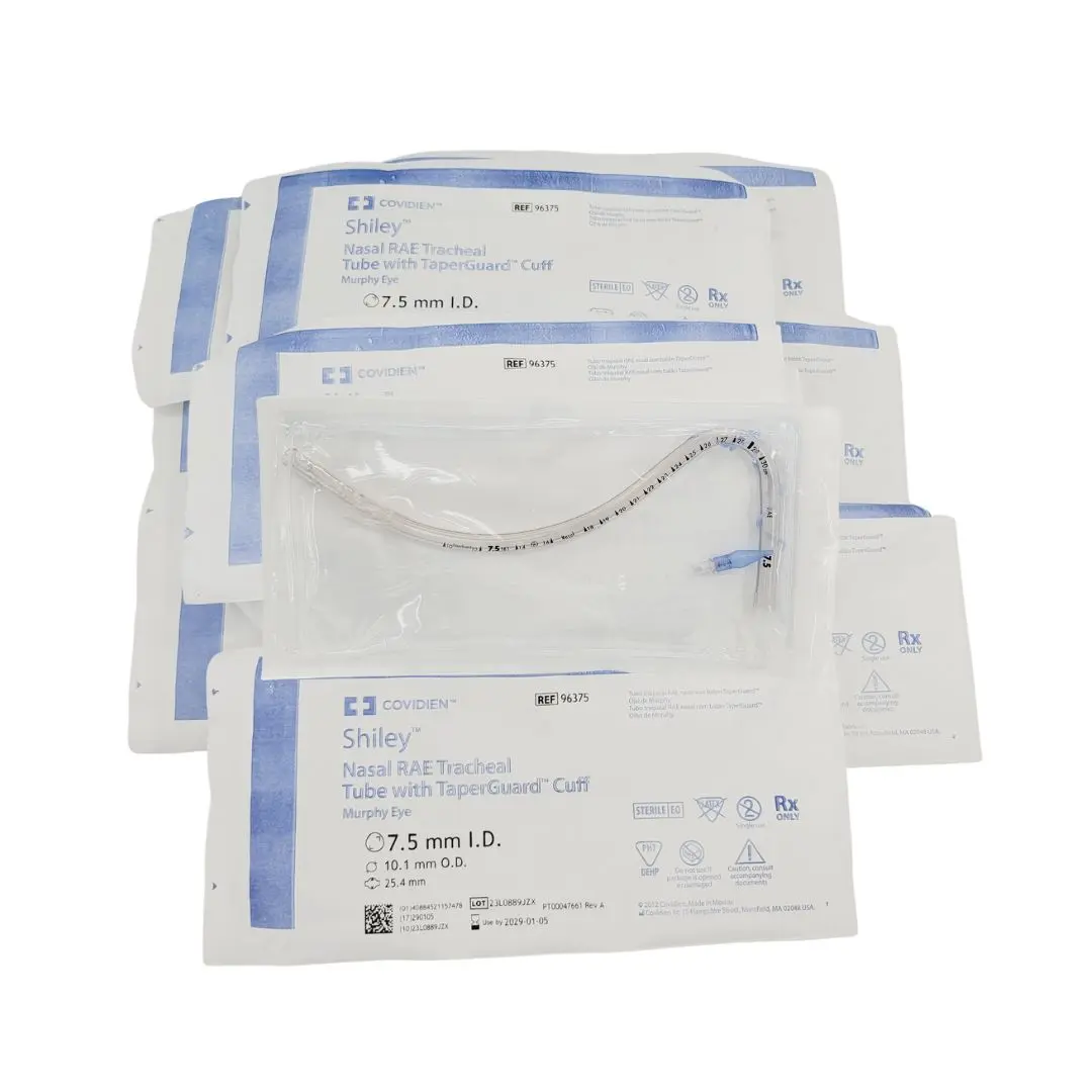 Covidien 96375 Shiley Oral & Nasal RAE Tracheal Tube w/ Taper Guard Cuff 10PK