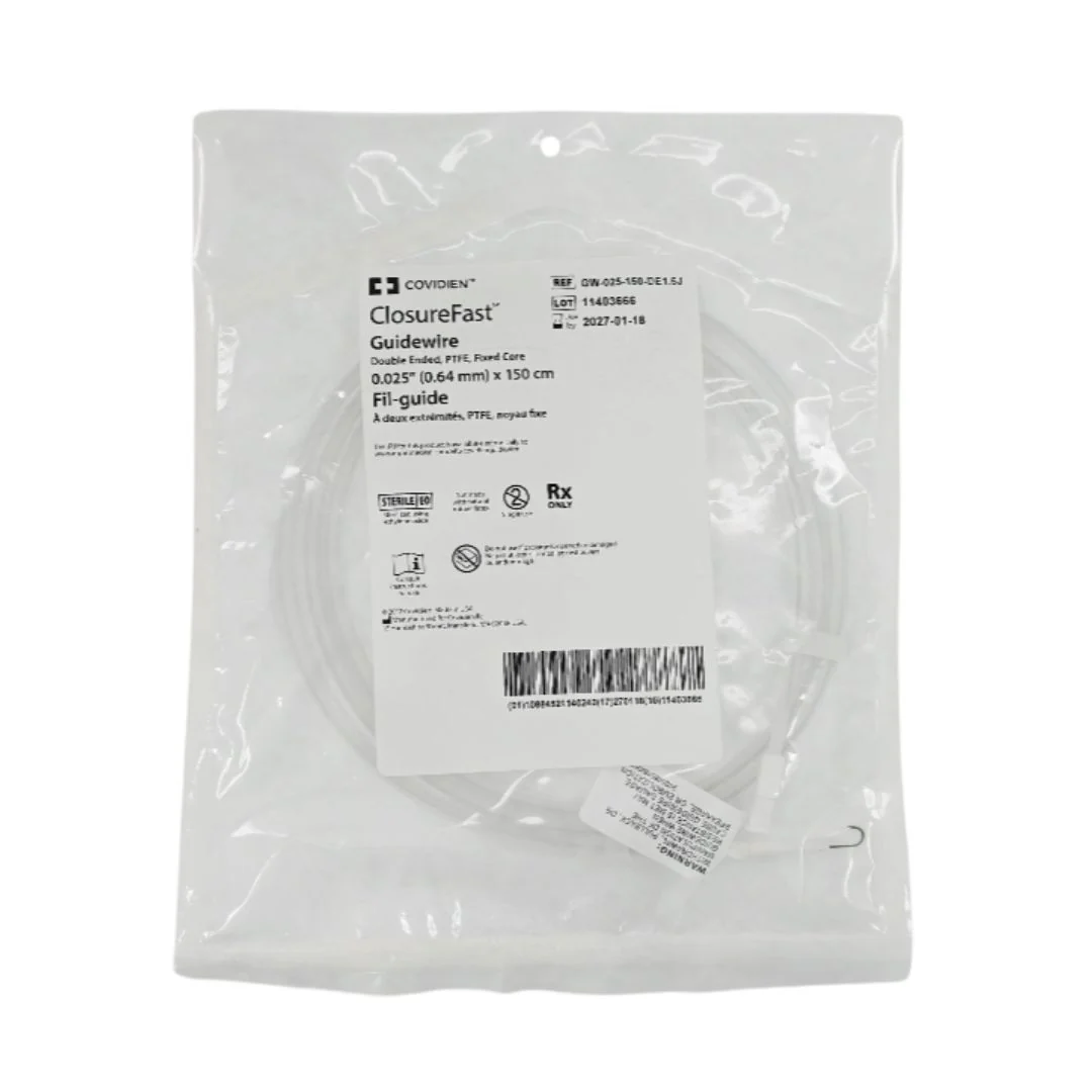 Covidien GW-025-150-DE1.5J ClosureFast Guidewire Double Ended Fixed Core 0.025" (0.64mm) x 150cm 1/EA