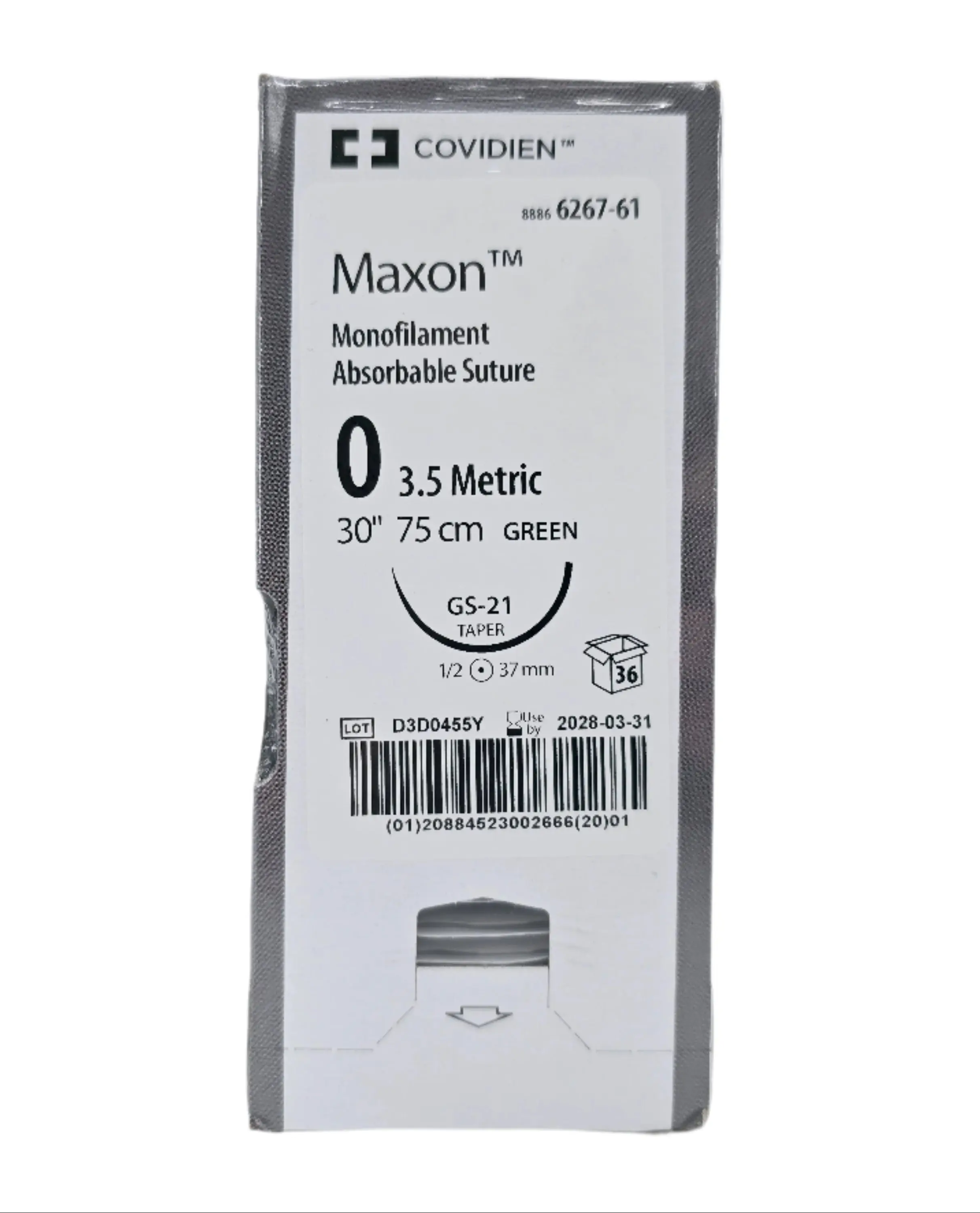 Covidien 6267-61 0 Maxon Green 1X30" GS-21 BX/36