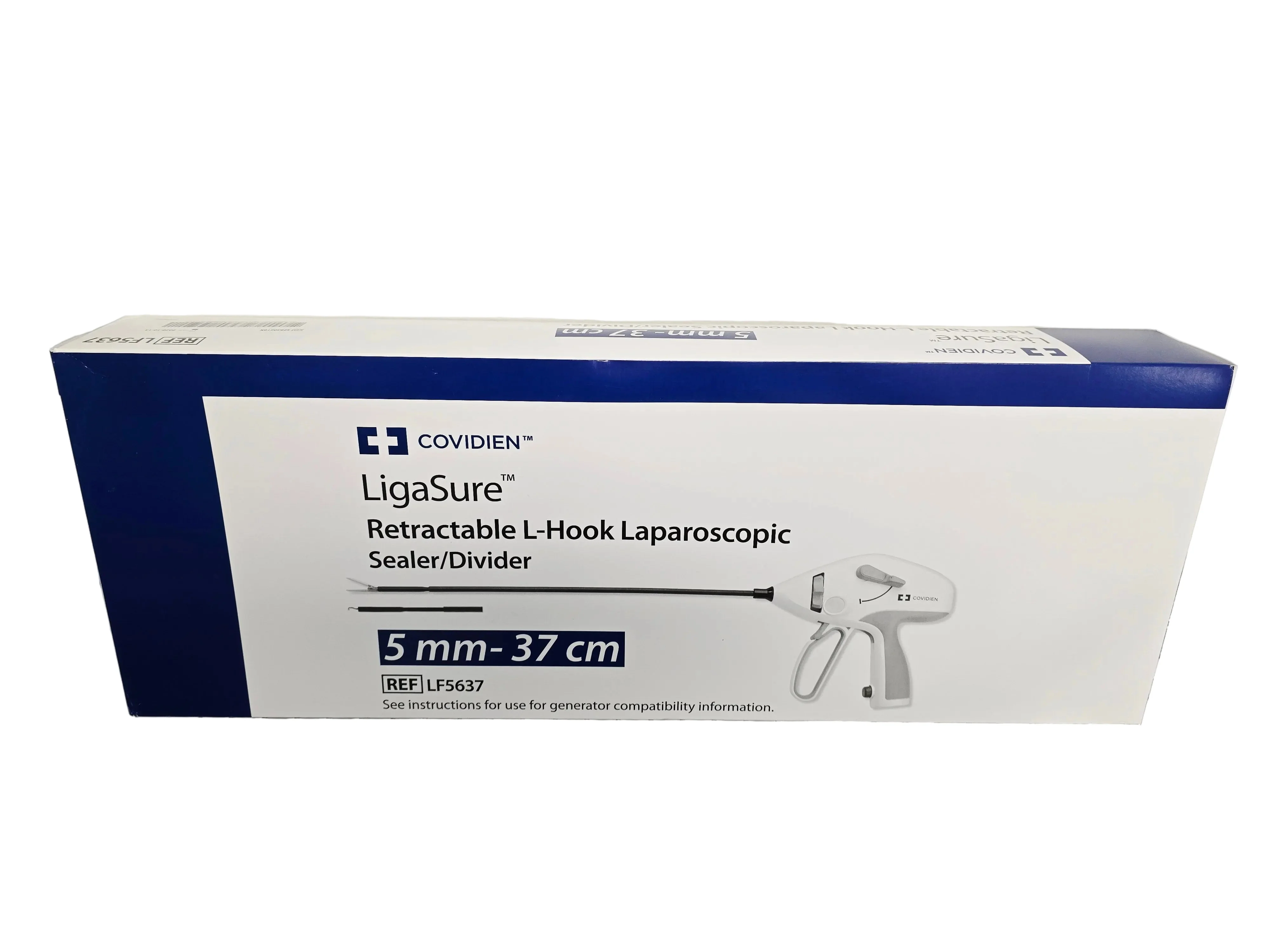 Covidien LF5637 Ligasure 5mm x 37cm Retractable L-Hook Sealer Divider