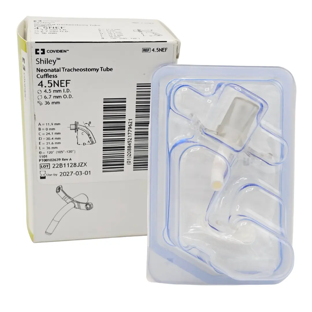 Covidien Shiley 4.5NEF Neonatal Cuffless Tracheostomy Tube Size 4.5 mm