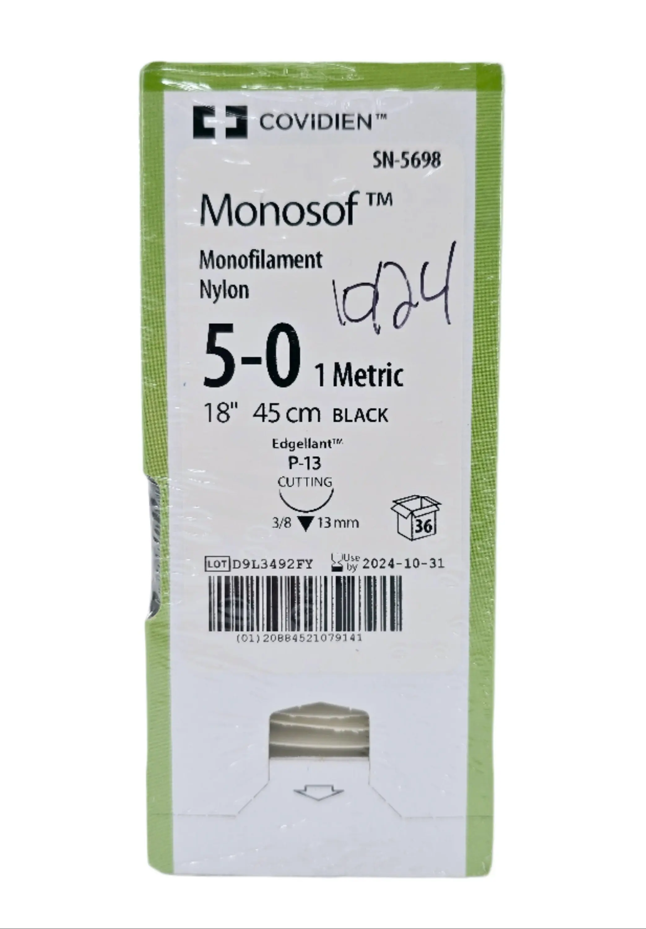 Covidien SN-5698 Monosof 5-0 1X18" P-13 Monofilament BX/36