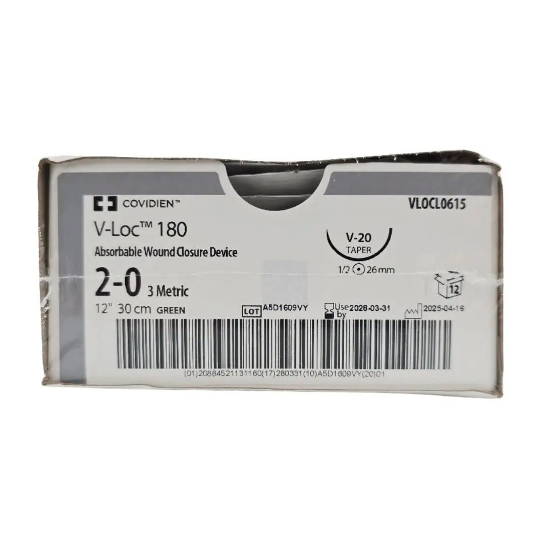 Covidien VLOCL0615 V-Loc 180 2-0 1X12" Green V-20 26mm BX/12