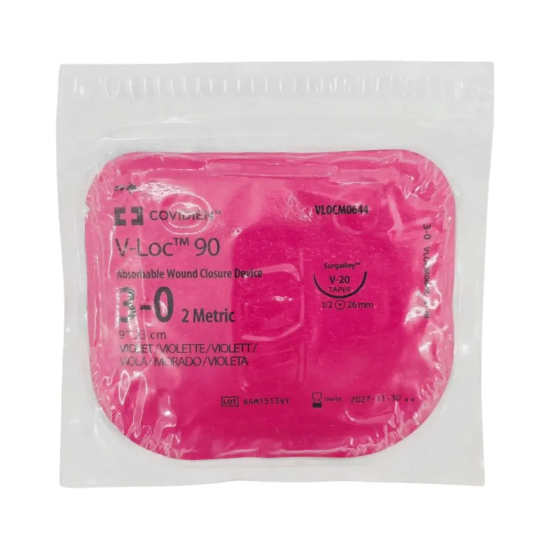 Covidien VLOCM0644 V-Loc 90 3-0 1X9" Violet V-20 Surgalloy