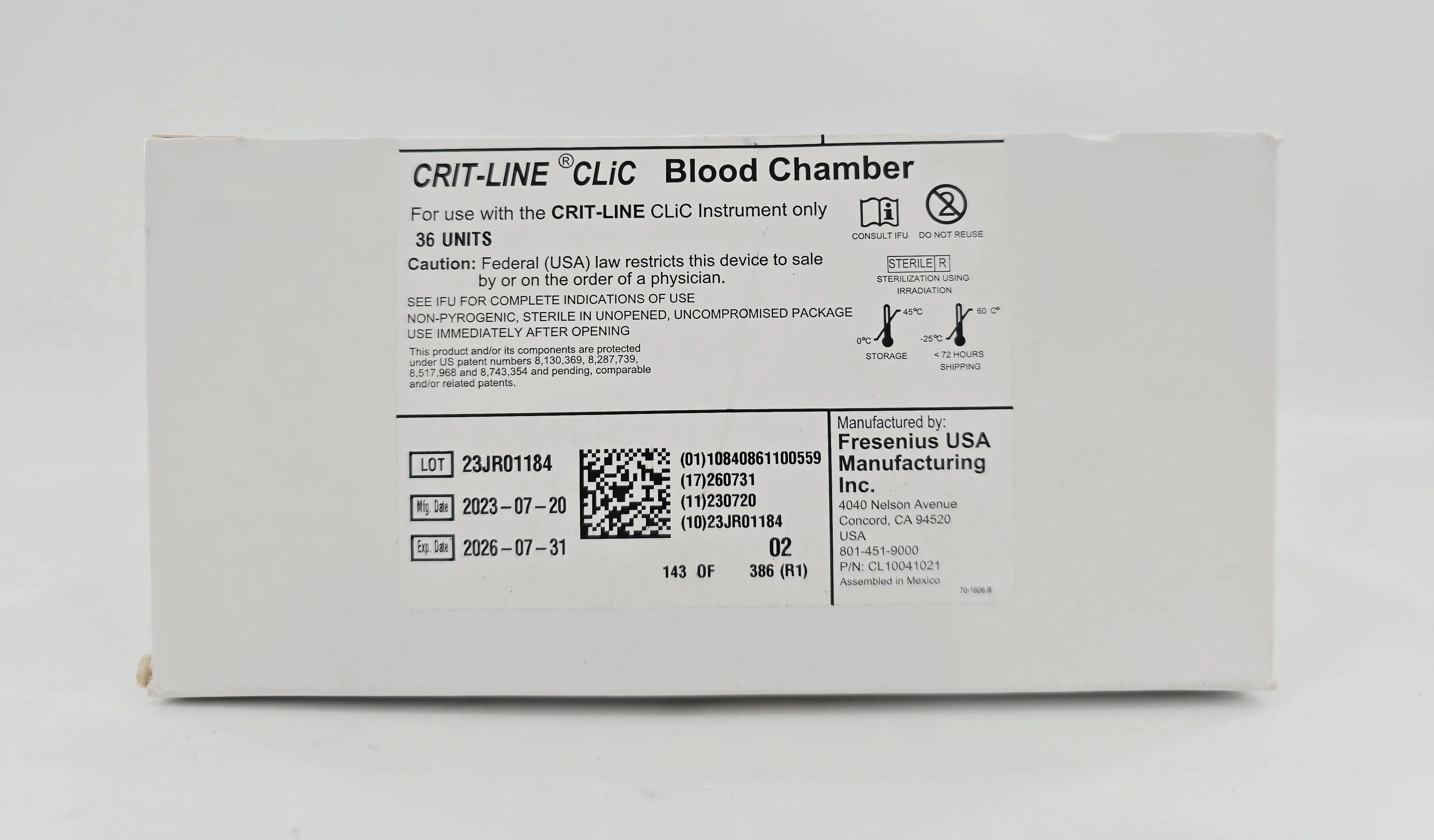 Crit-Line CLiC FSNL10041021Z Blood Chamber w/ Luer Lock Connector Disposable BX/36 - Image 2