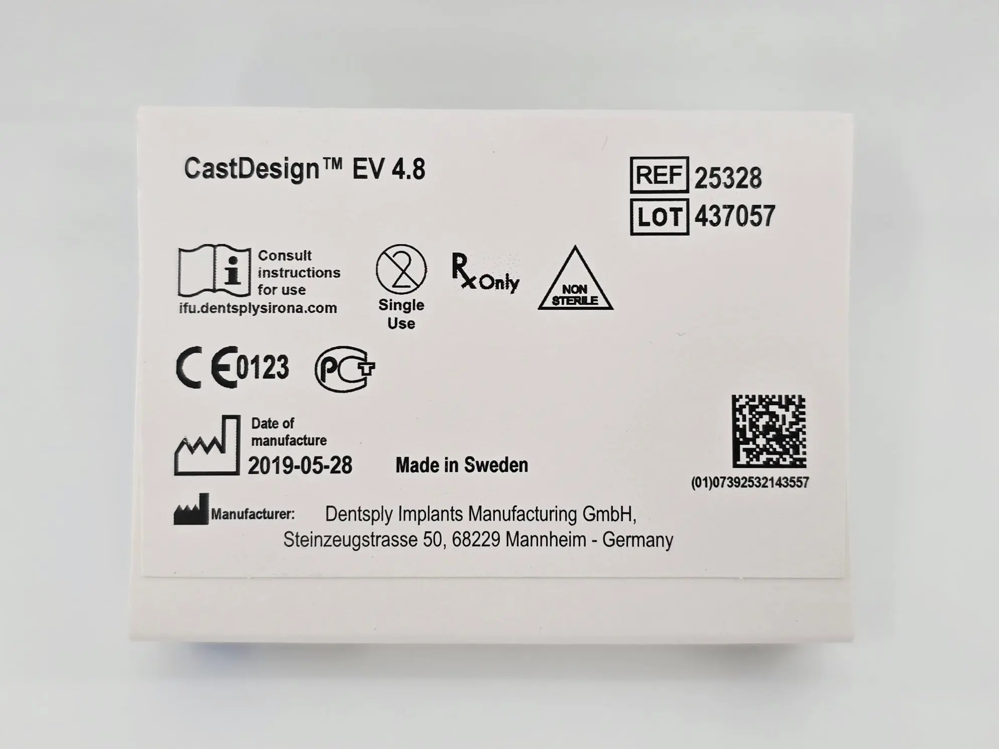 Dentsply Implants Manufacturing 25328 Astra Tech Implant Cast Design Ev 4.8 - Image 3