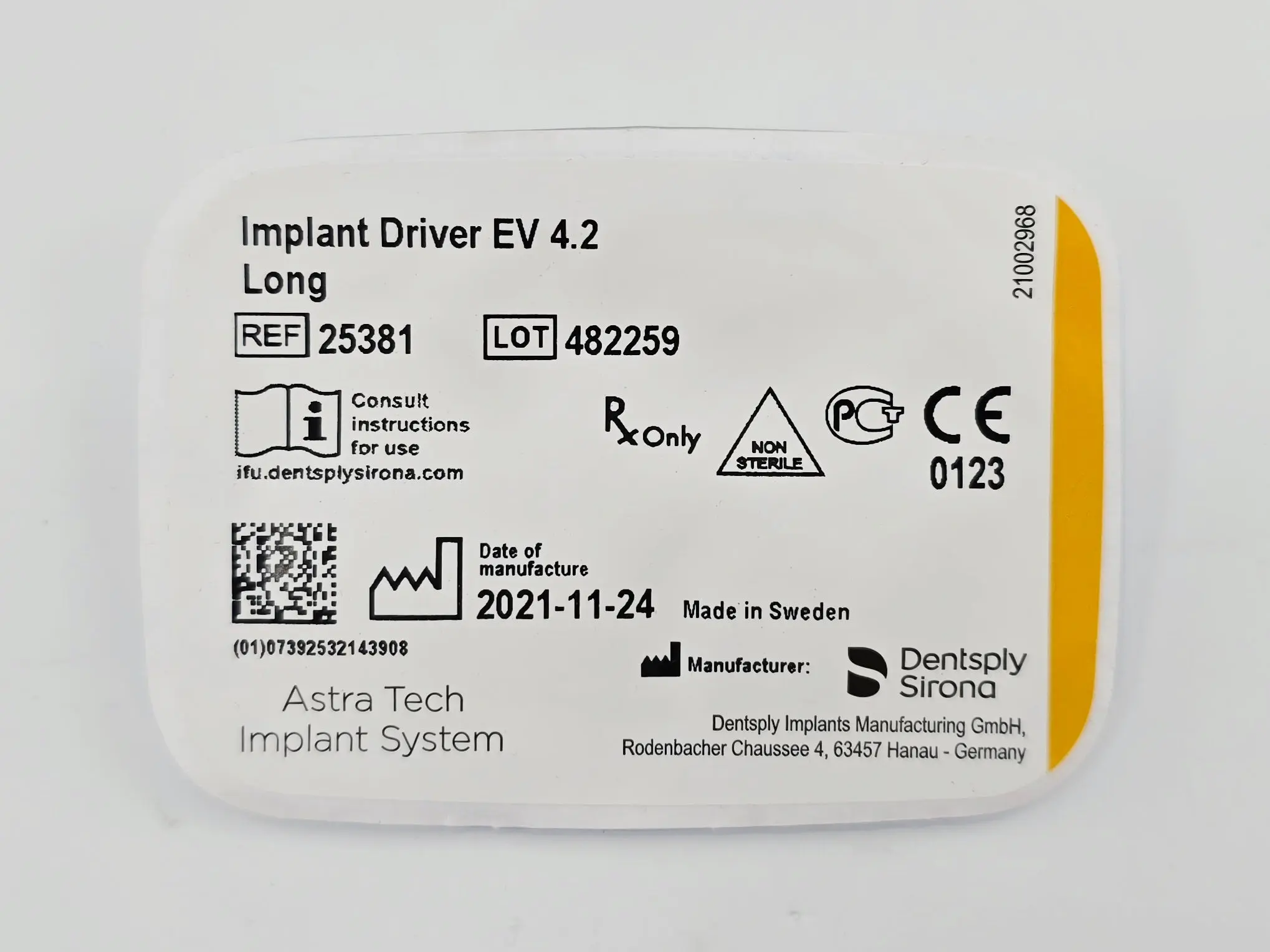 Dentsply Implants Manufacturing 25381 Implant Driver EV 4.2 Long Astra Tech Implant System - Image 2