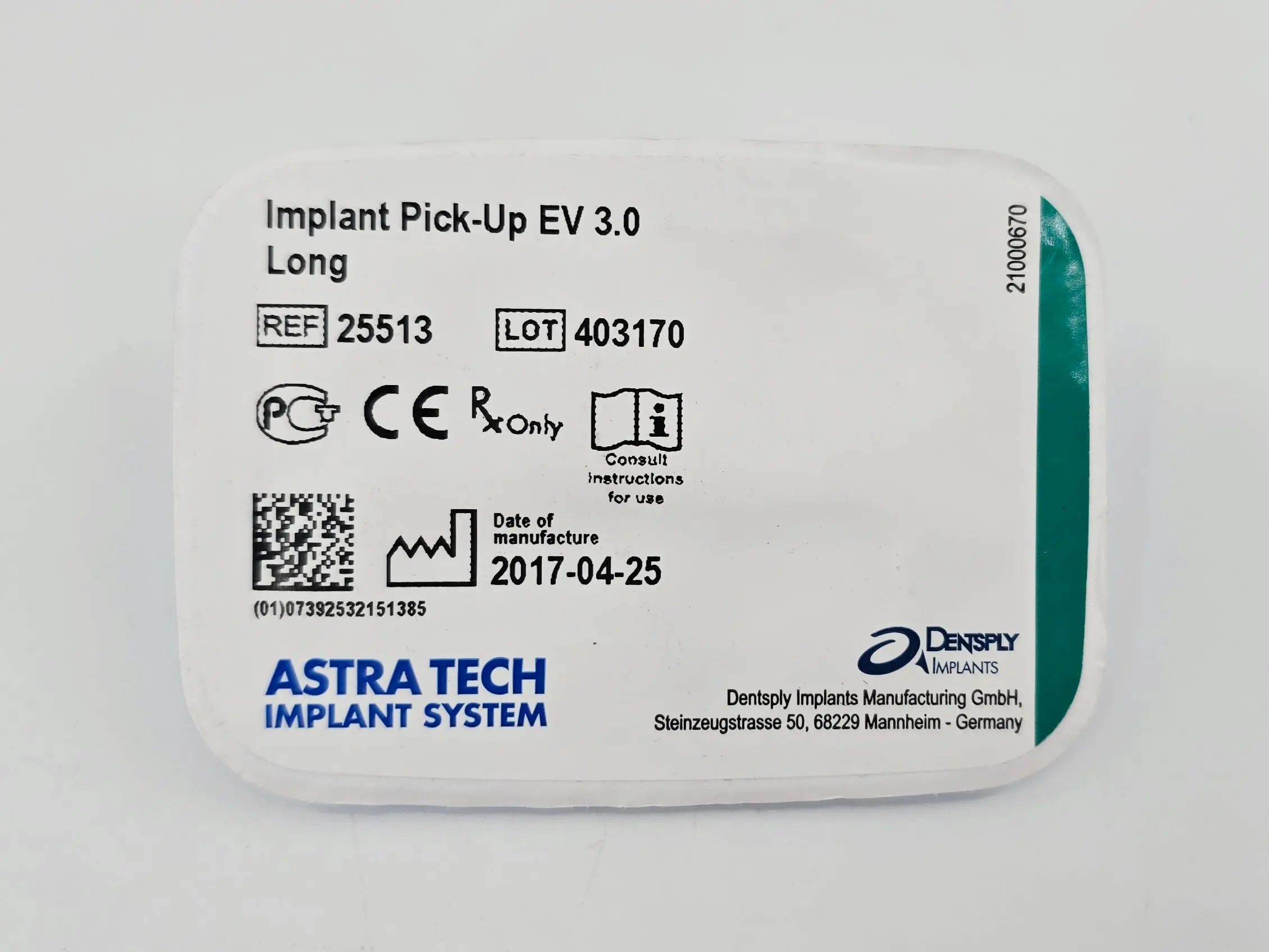 Dentsply Implants Manufacturing 25513 Implant Pick-Up EV 3.0 Long Astra Tech Implant System - Image 2