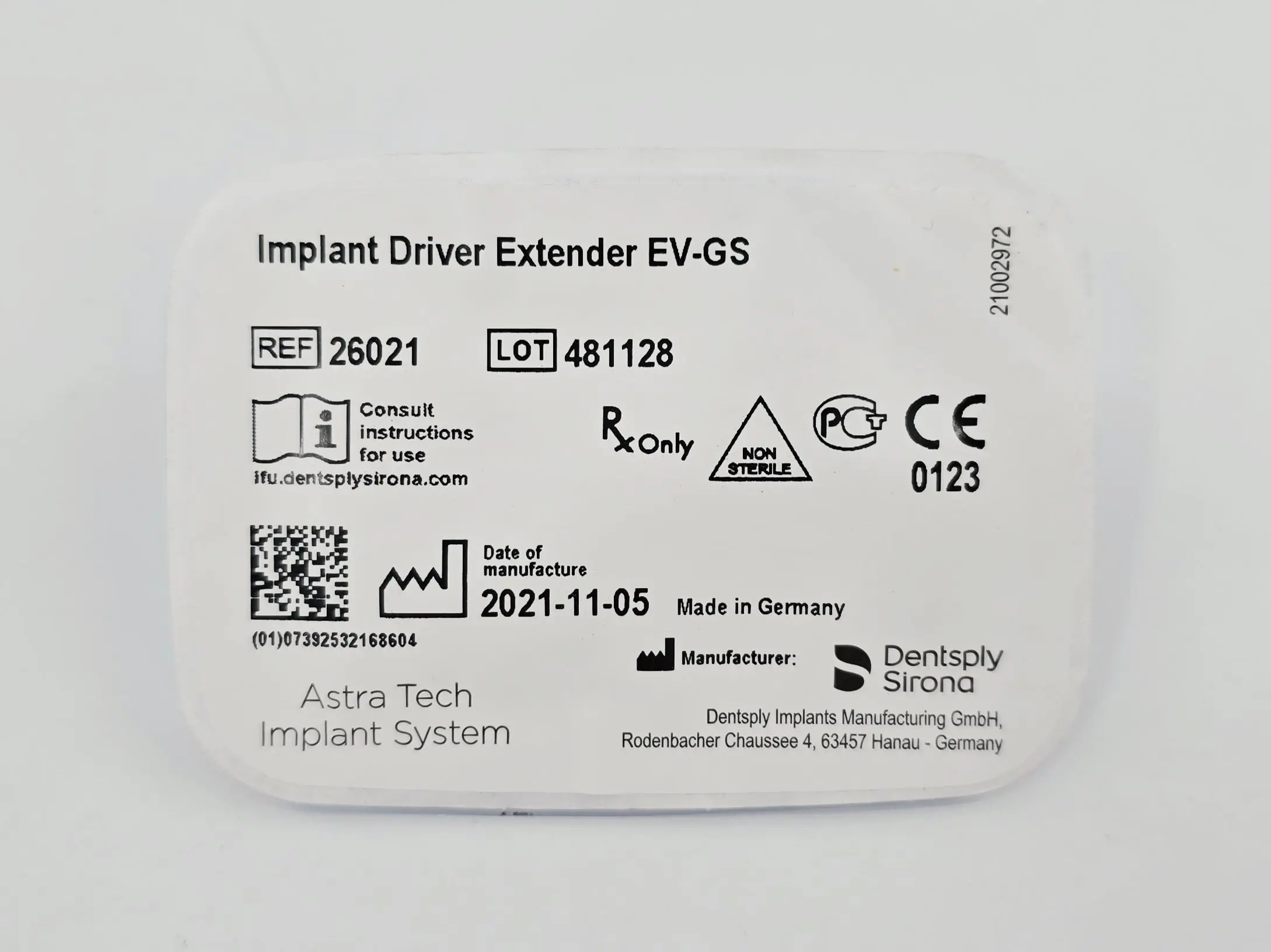 Dentsply Implants Manufacturing 26021 Implant Driver Extender EV-GS Astra Tech Implant System - Image 2