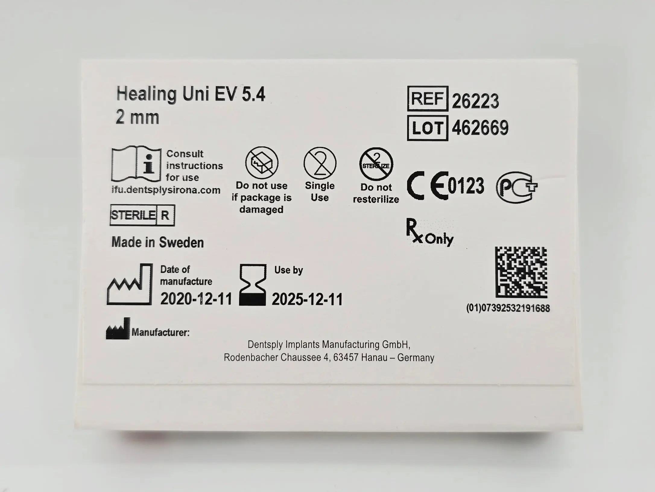 Dentsply Implants Manufacturing 26223 Healing Uni EV 5.4 2mm Astra Tech Implant System - Image 3