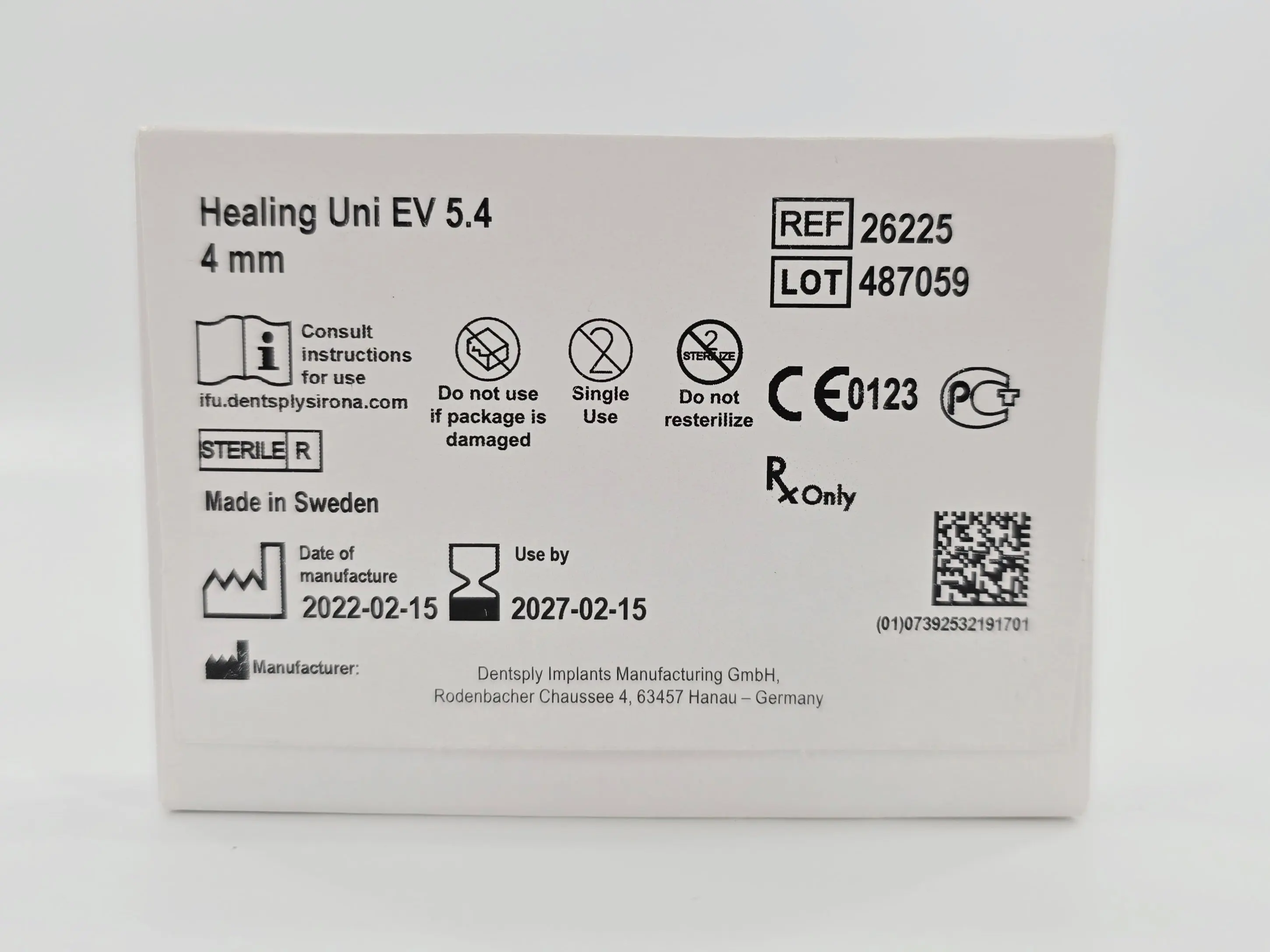 Dentsply Implants Manufacturing 26225 Healing Uni EV 5.4 4mm Astra Tech Implant System - Image 3