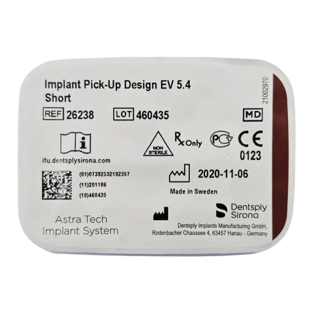 Dentsply Implants Manufacturing 26238 Implant Pick-Up Design EV 5.4 Short Astra Tech Implant System