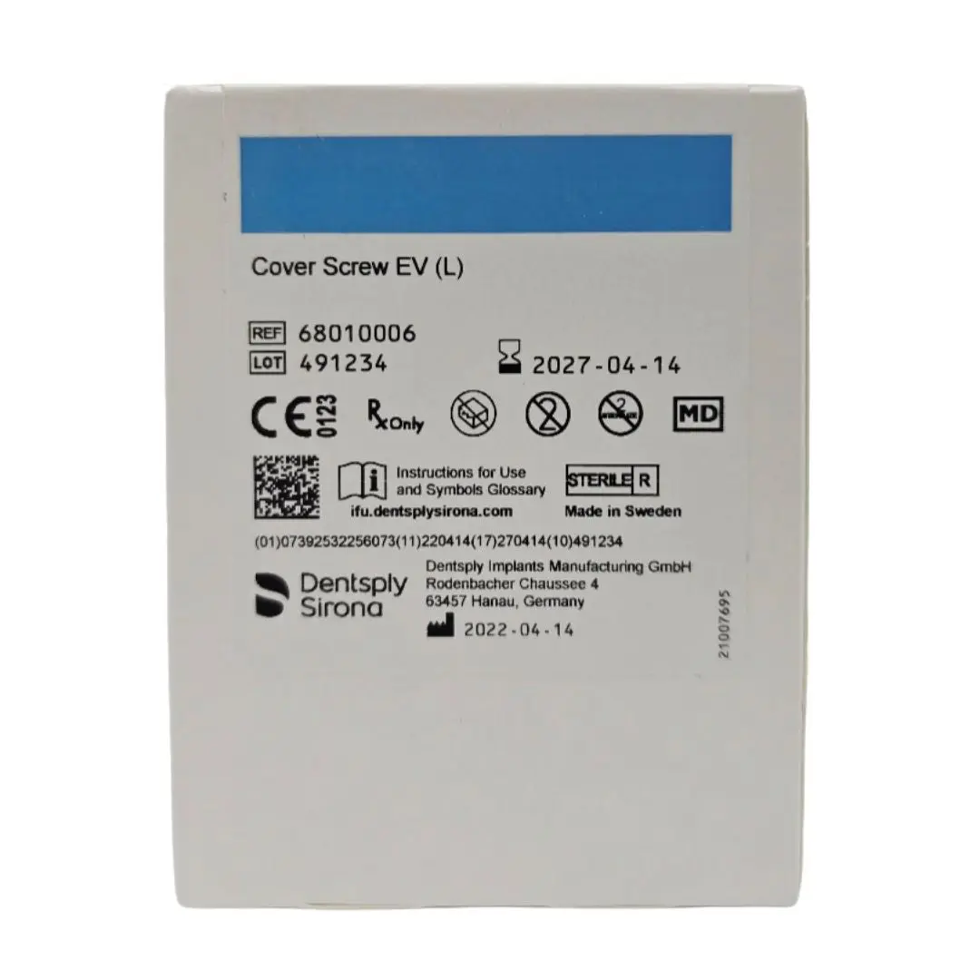 Dentsply Implants Manufacturing 68010006 Cover Screw EV (L)