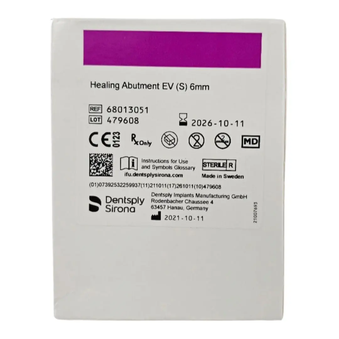 Dentsply Implants Manufacturing 68013051 Healing Abutement EV (S) 6mm DS Implants