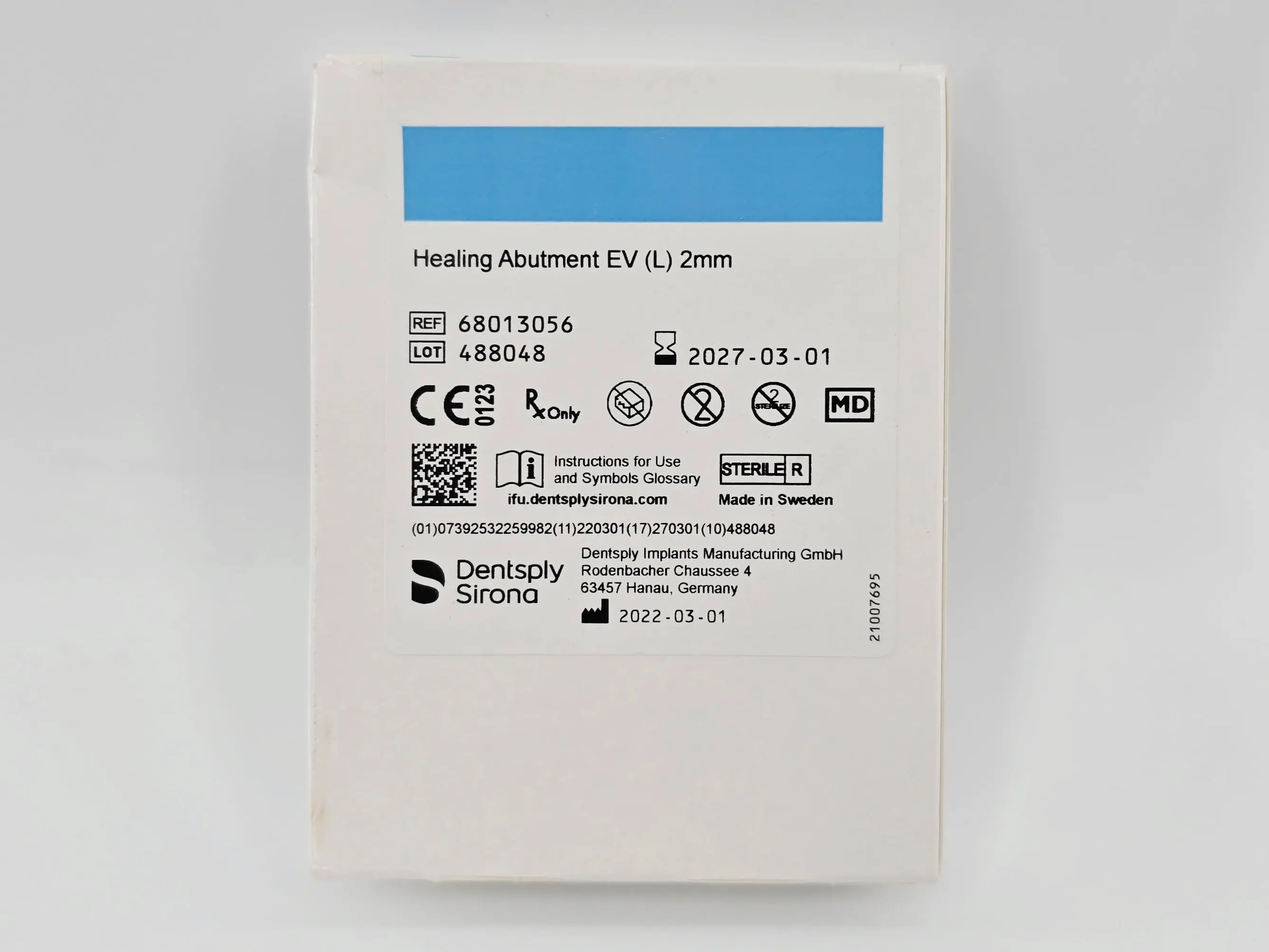 Dentsply Implants Manufacturing 68013056 Healing Abutement EV (L) 2mm DS Implants - Image 2