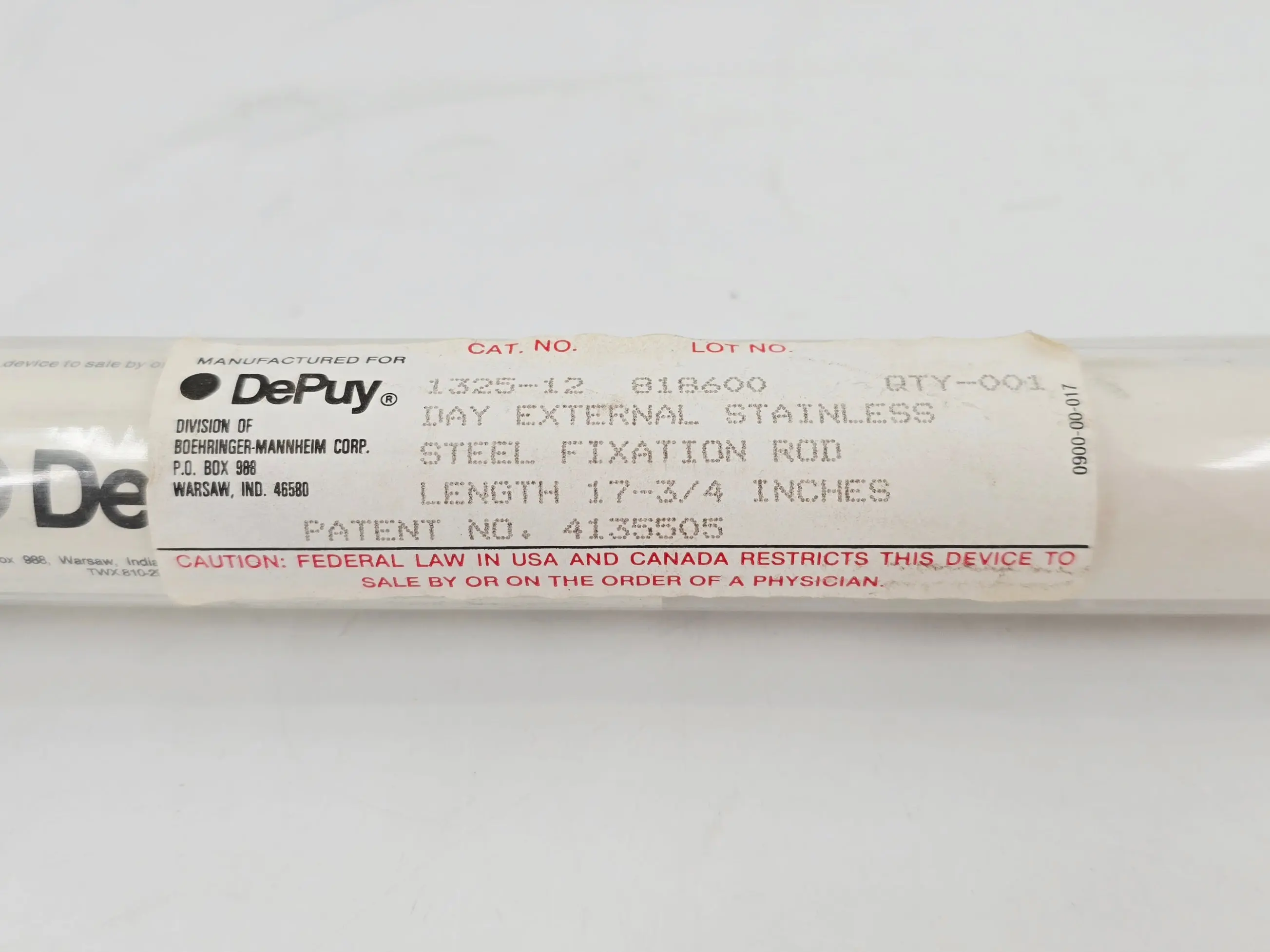 DePuy 1325-12 Day External Fixation Rod Stainless Steel 17-3/4" - Image 3