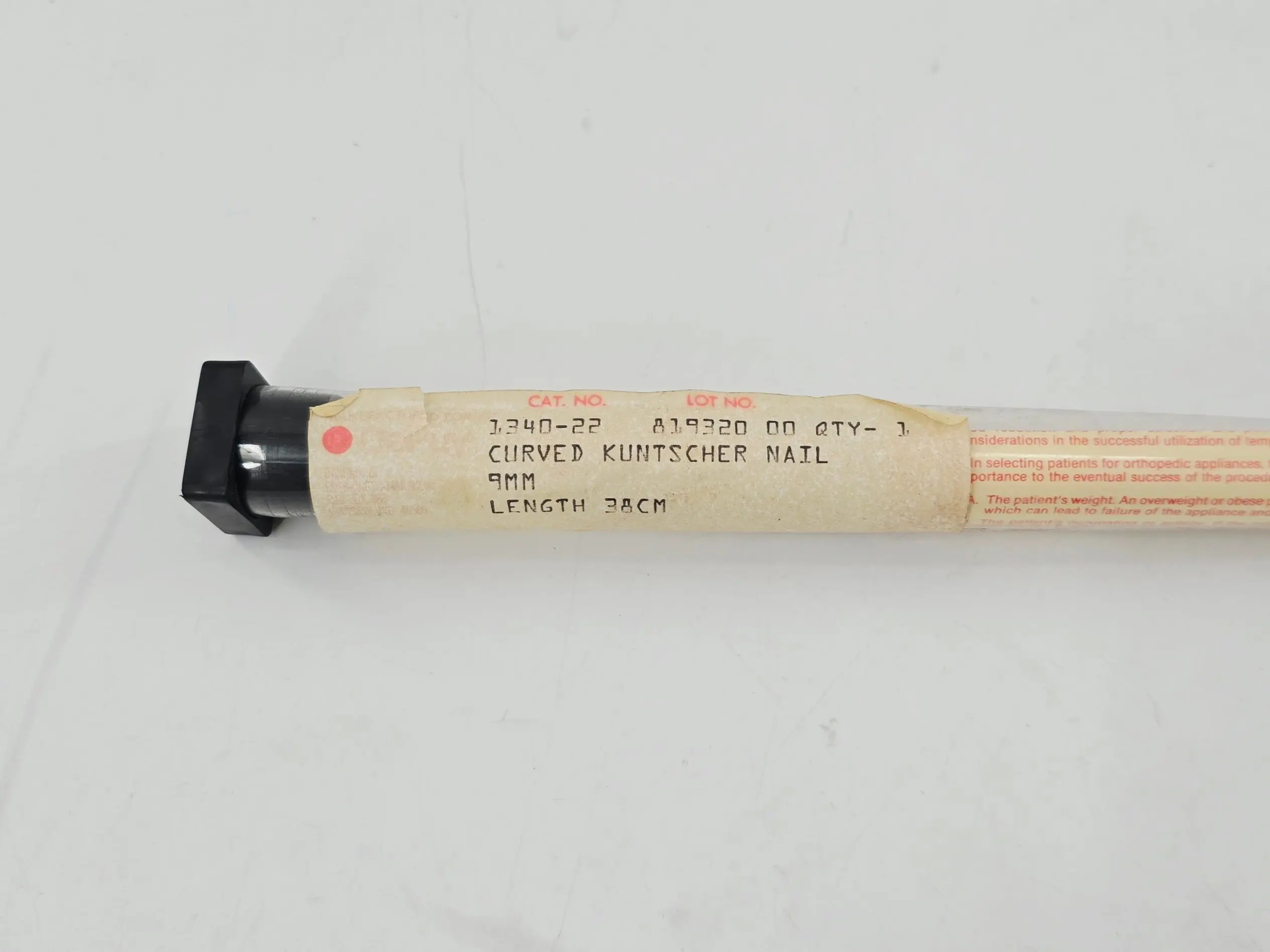 DePuy 1340-22 Kuntscher Nail Intramedullary Rod Curved 9mm x 38cm - Image 3