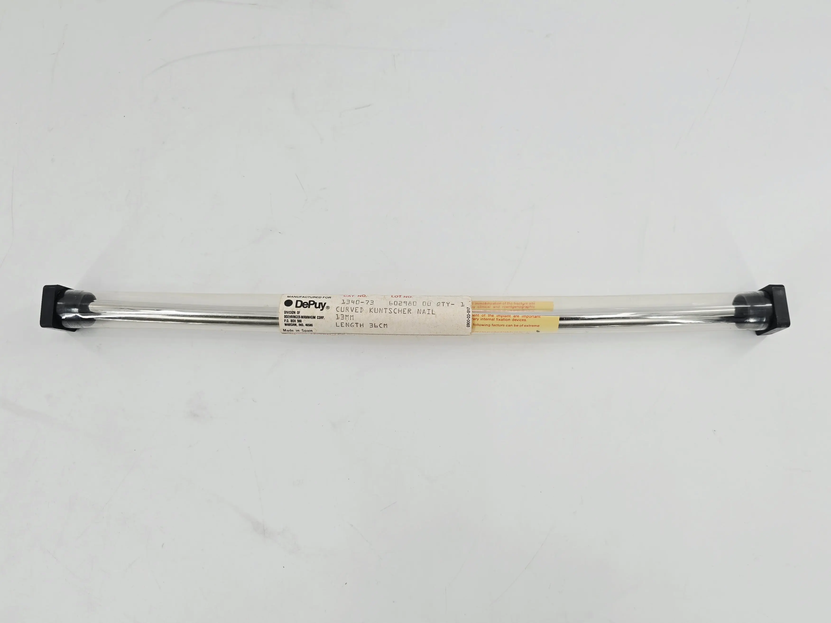 DePuy 1340-73 Kuntscher Nail Intramedullary Rod Curved 13mm x 36cm - Image 2