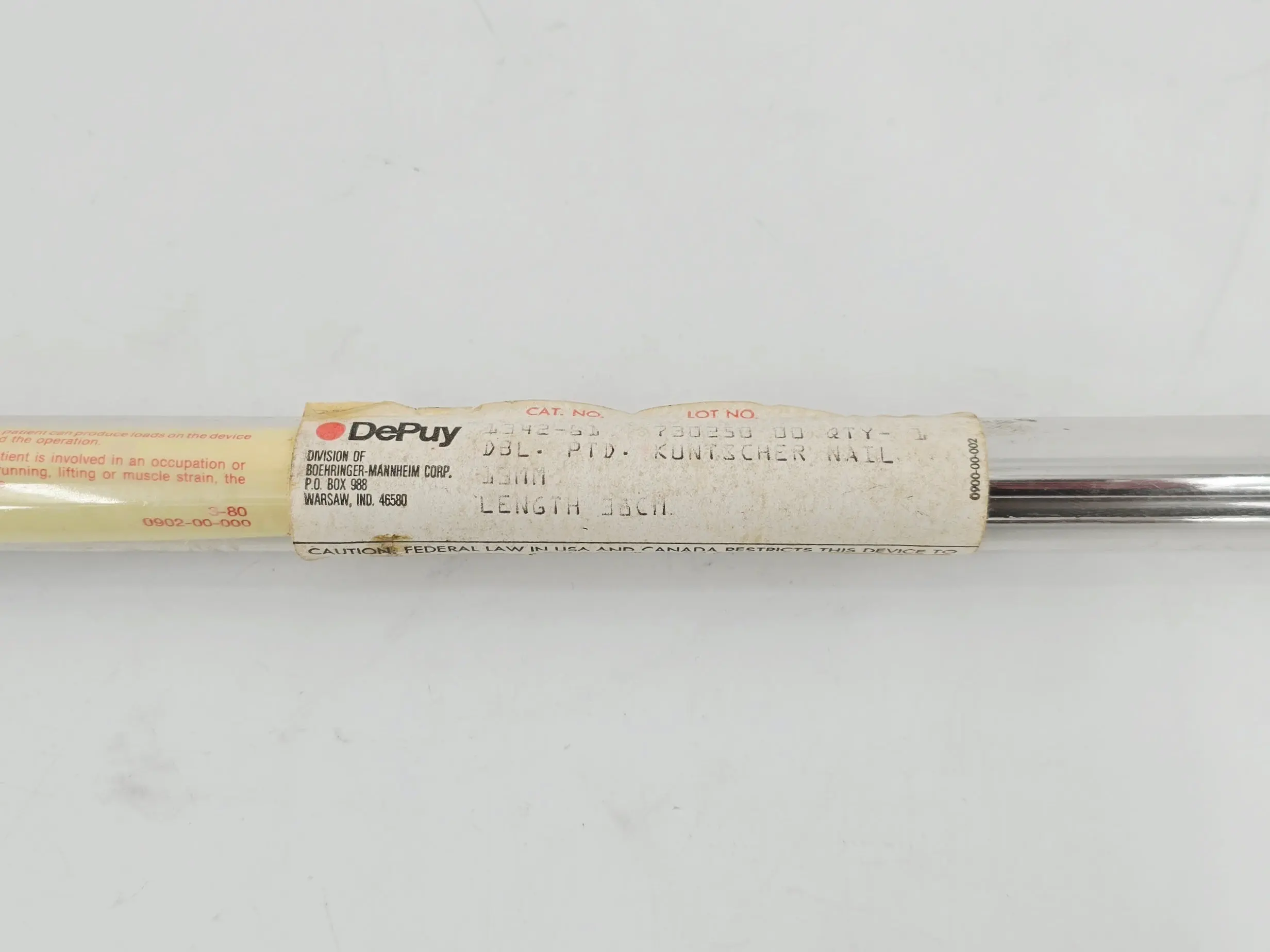 DePuy 1342-61 Kuntscher Nail Intramedullary Rod Double-Pointed 13mm x 38cm - Image 3