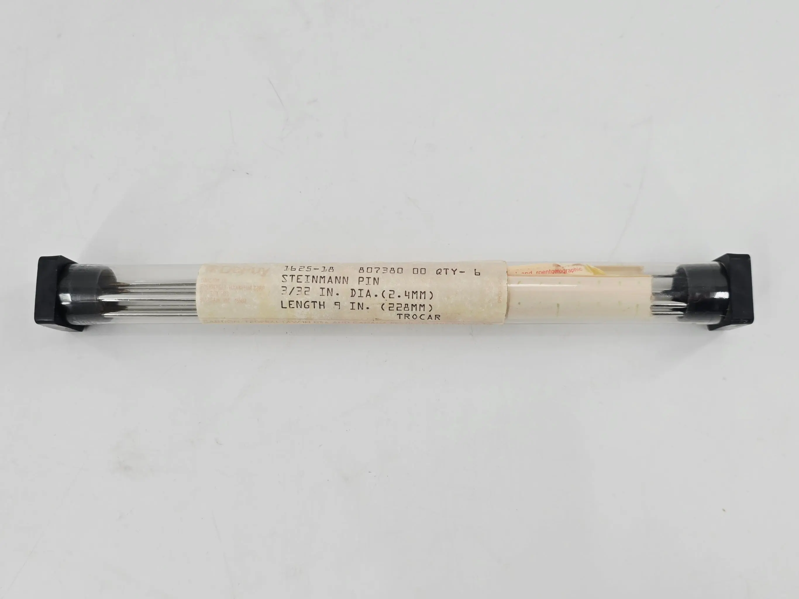 DePuy 1625-18-000 Steinmann Pin Trocar Point 3/32" x 9" PK/6 - Image 2